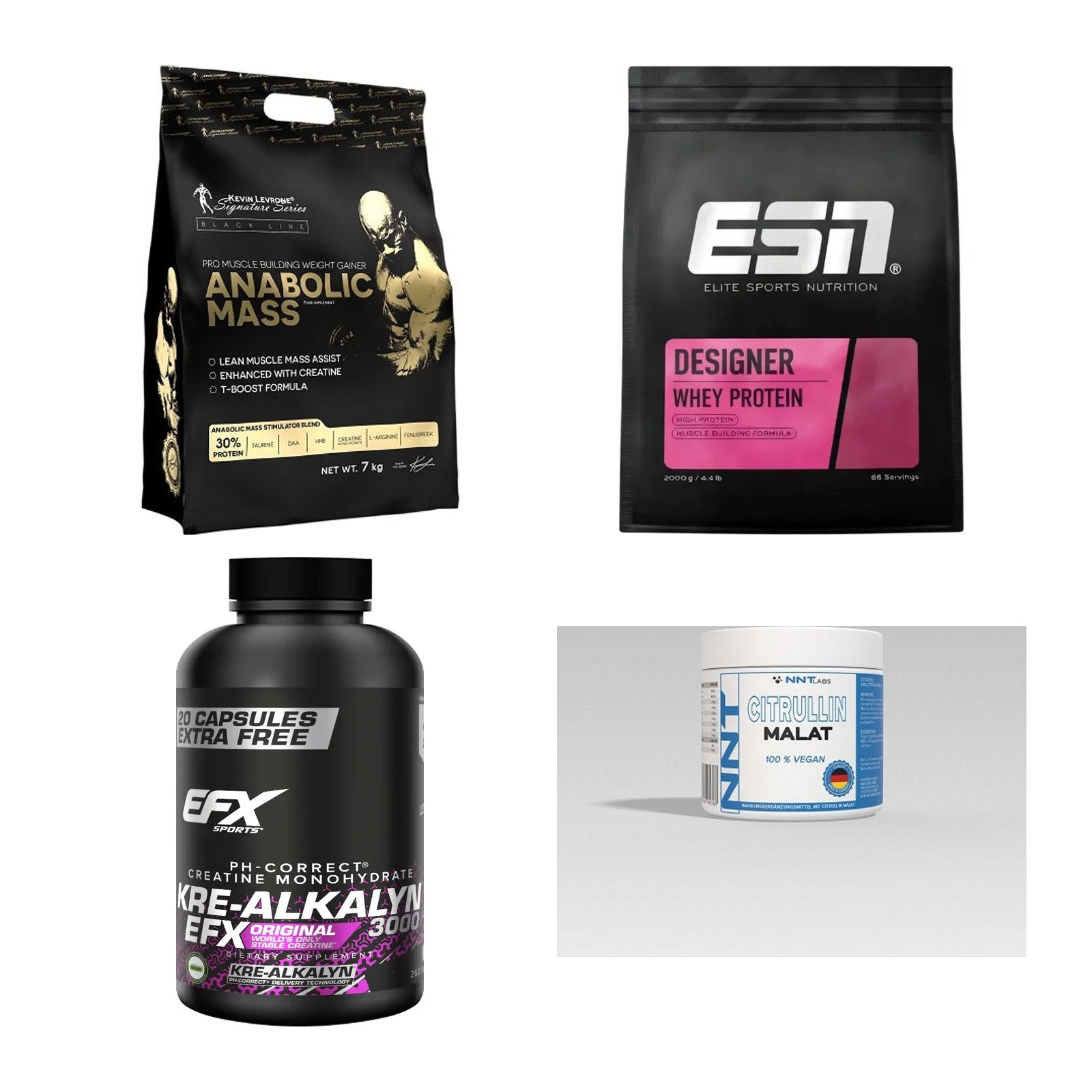 Masseaufbau für Fortgeschrittene: Kevin Levrone Anabolic + 3 weitere – alle enthaltenen Artikel