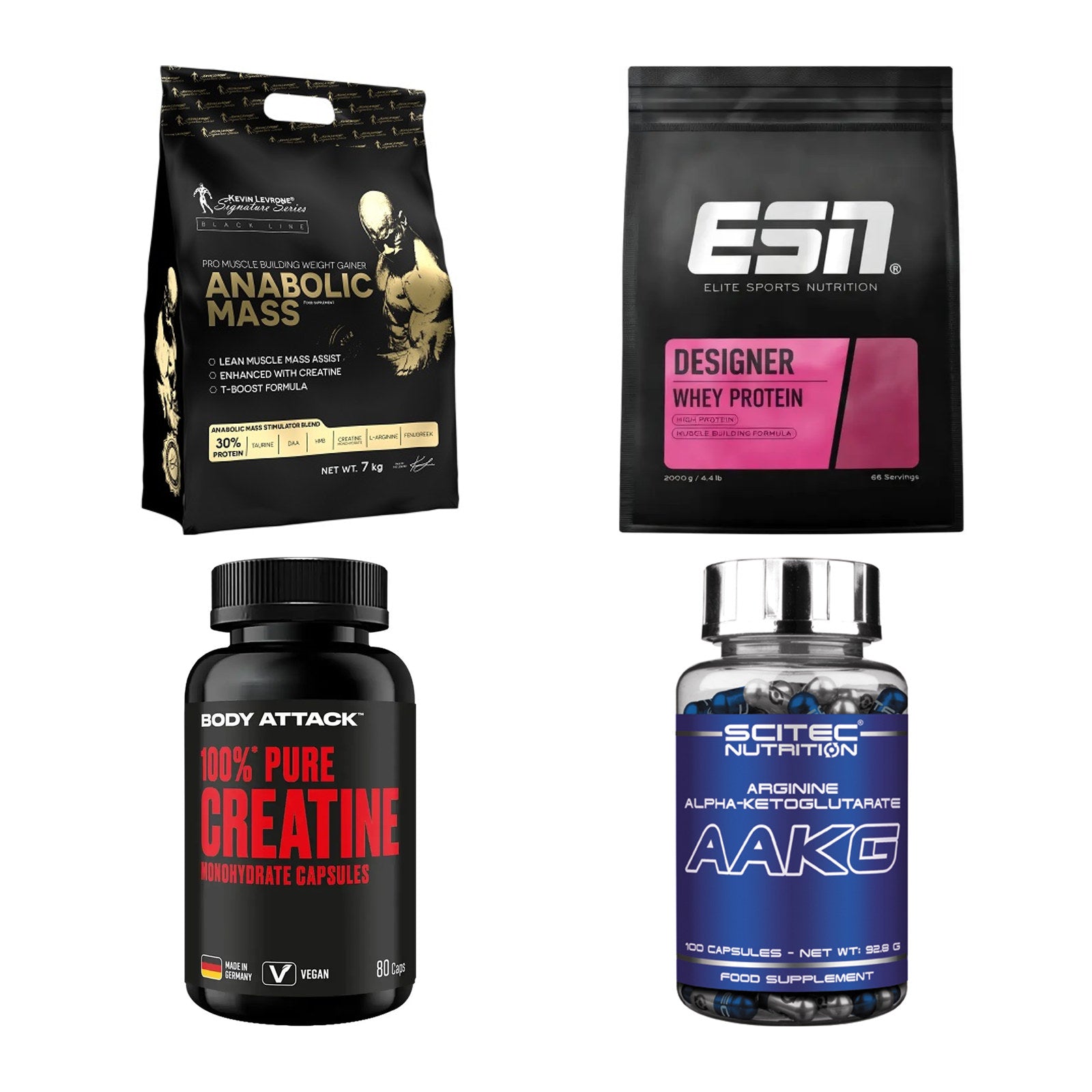 Masseaufbau für Fortgeschrittene: Kevin Levrone Anabolic + 3 weitere – alle enthaltenen Artikel