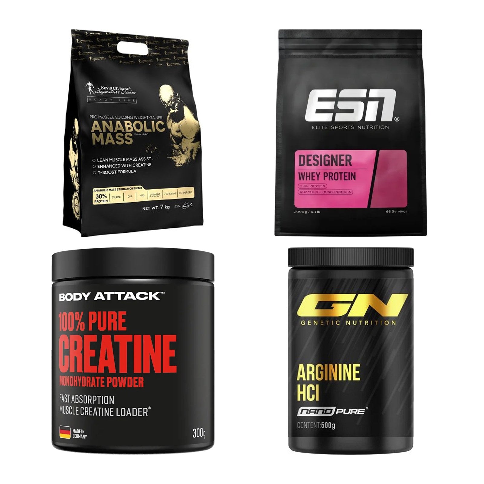 Masseaufbau für Fortgeschrittene: Kevin Levrone Anabolic + 3 weitere – alle enthaltenen Artikel