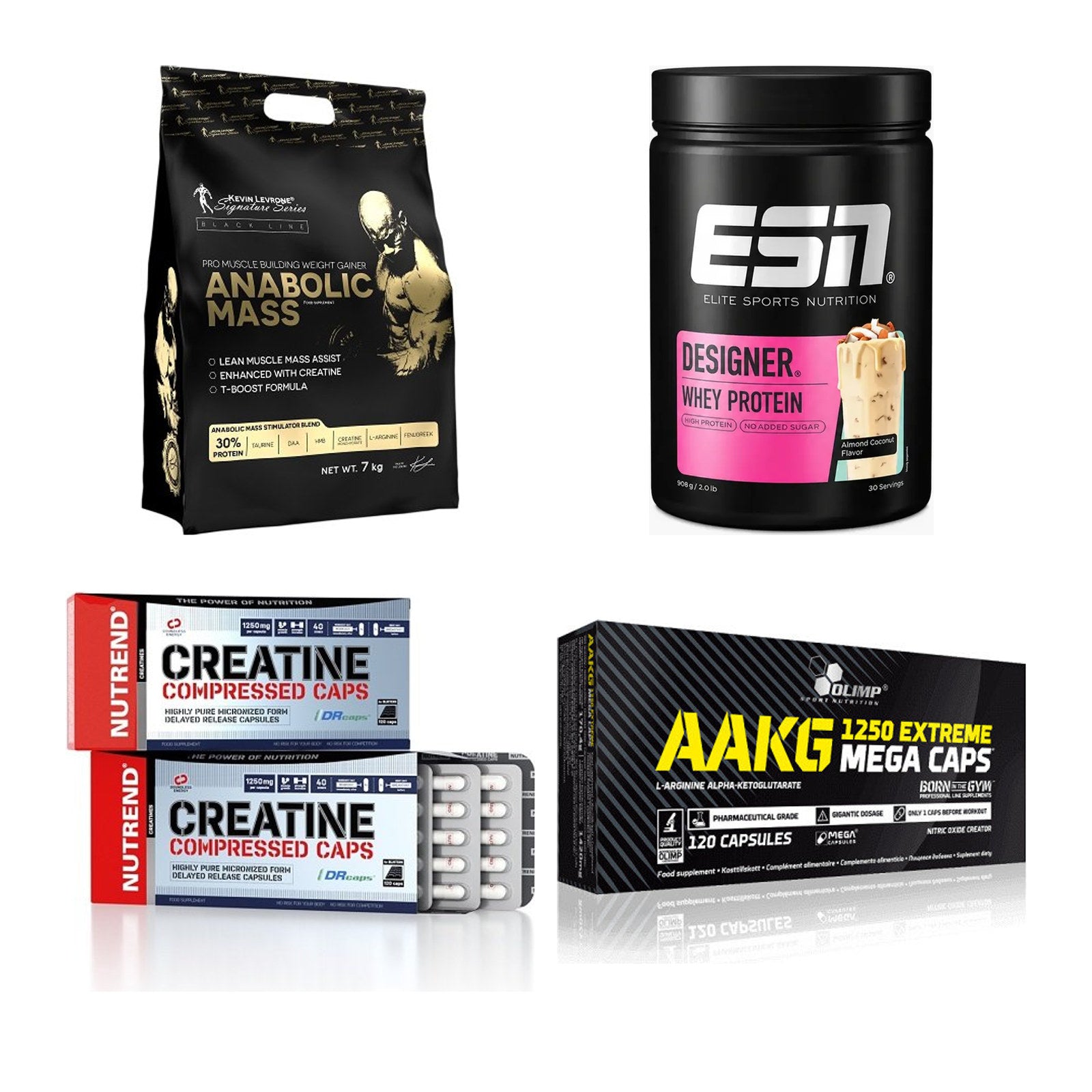Masseaufbau für Fortgeschrittene: Kevin Levrone Anabolic + 3 weitere – alle enthaltenen Artikel