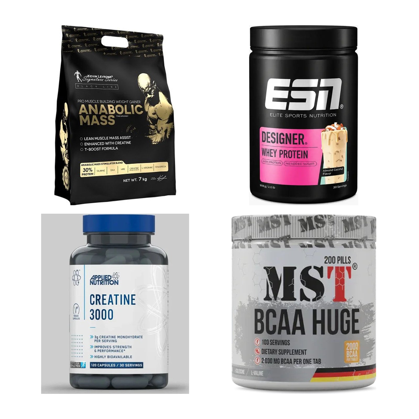 Masseaufbau für Fortgeschrittene: Kevin Levrone Anabolic + 3 weitere – alle enthaltenen Artikel