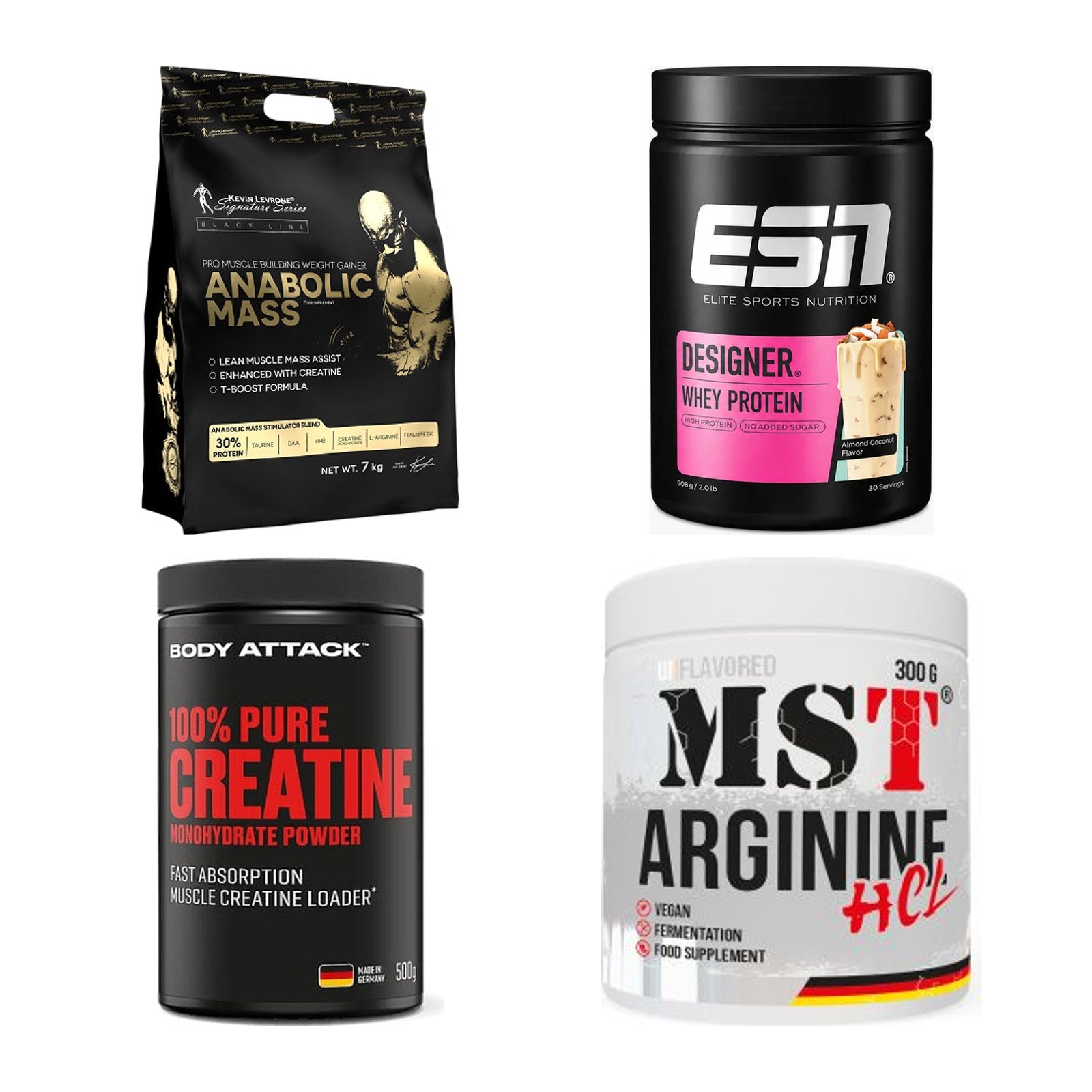 Masseaufbau für Fortgeschrittene: Kevin Levrone Anabolic + 3 weitere – alle enthaltenen Artikel
