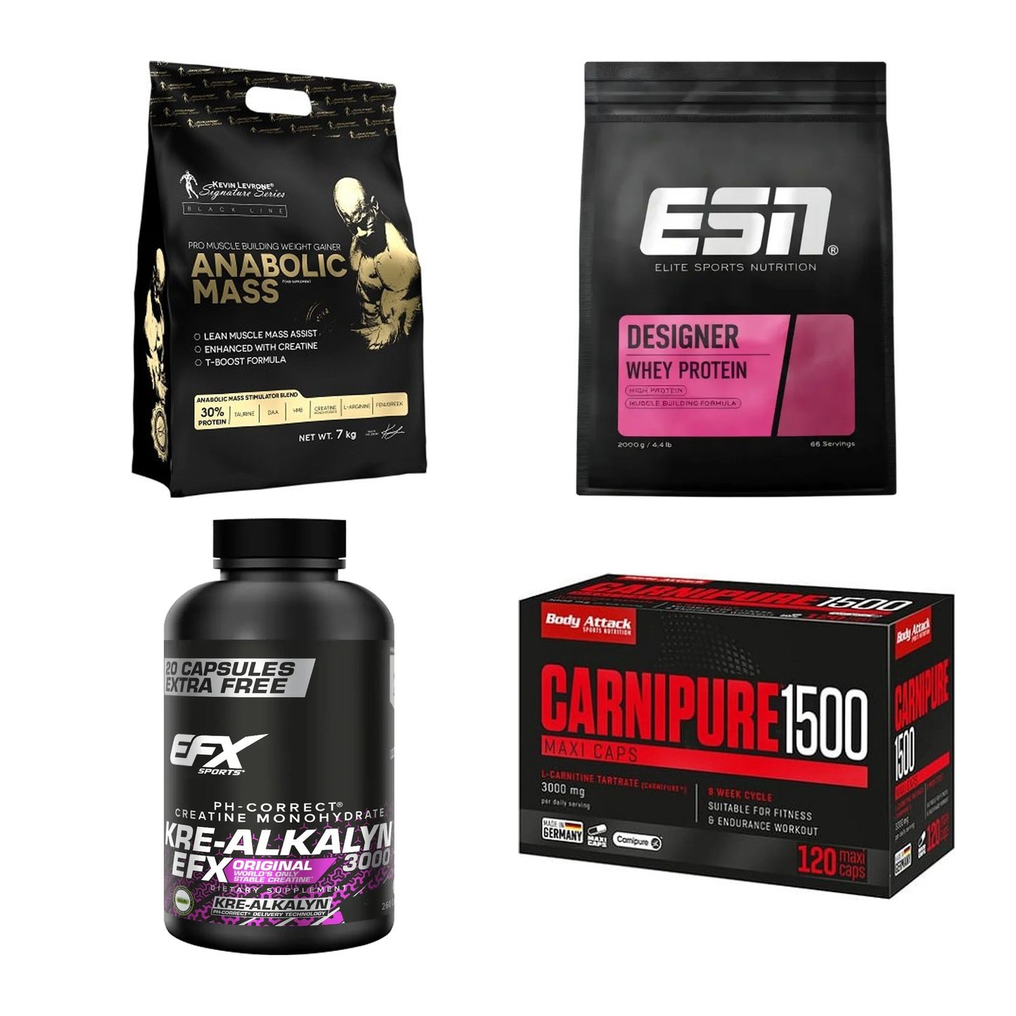 Masseaufbau für Fortgeschrittene: Kevin Levrone Anabolic + 3 weitere – alle enthaltenen Artikel