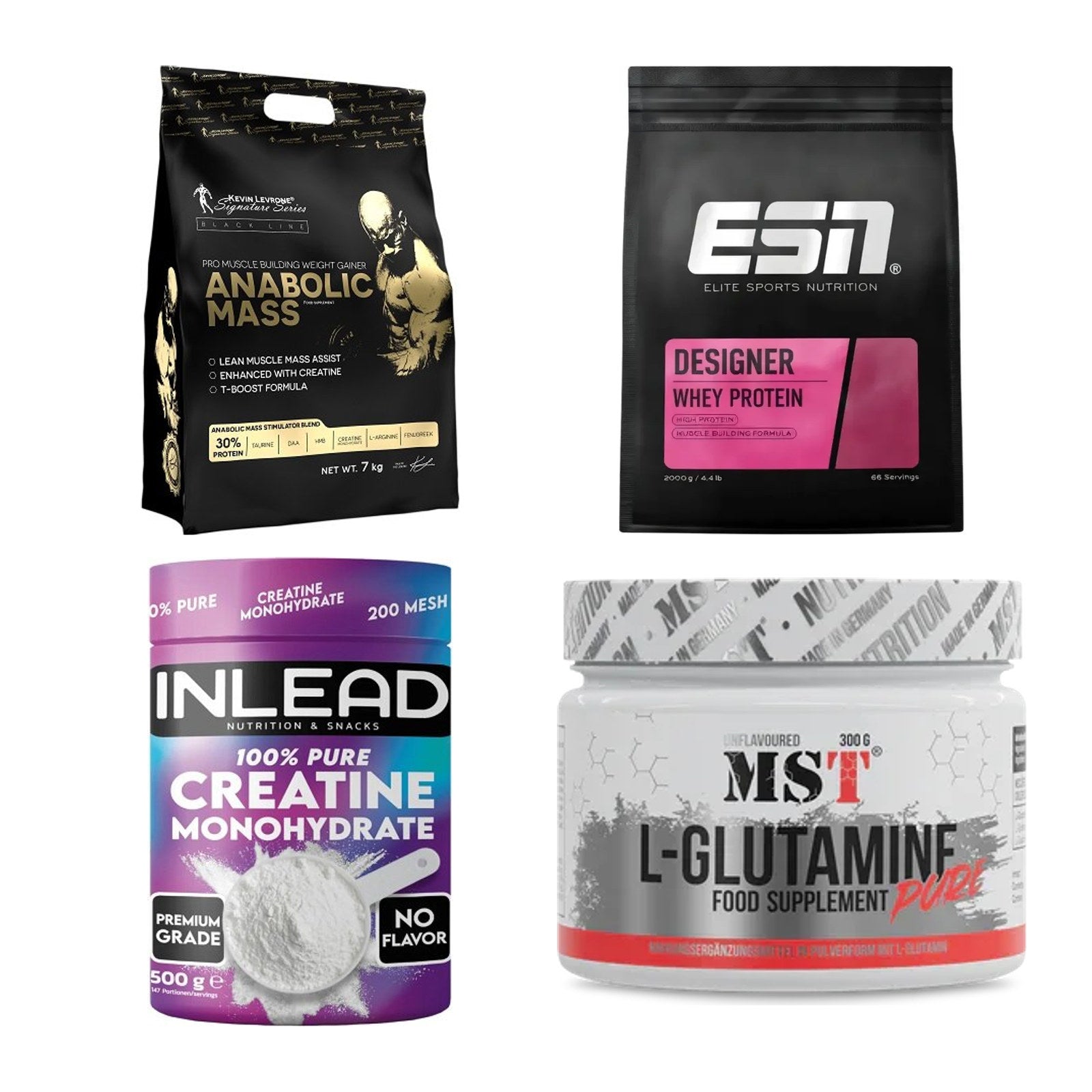 Masseaufbau für Fortgeschrittene: Kevin Levrone Anabolic + 3 weitere – alle enthaltenen Artikel