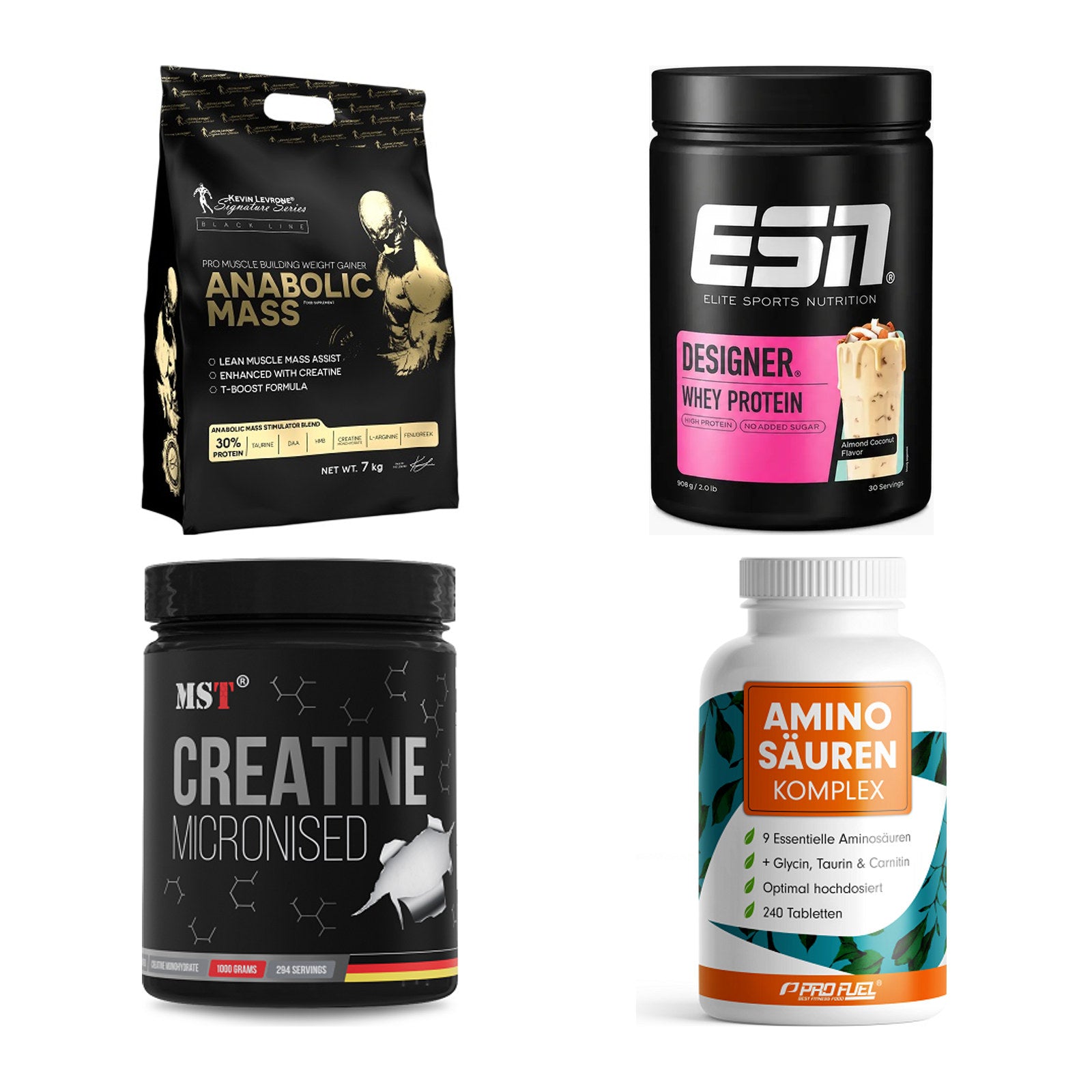 Masseaufbau für Fortgeschrittene: Kevin Levrone Anabolic + 3 weitere – alle enthaltenen Artikel