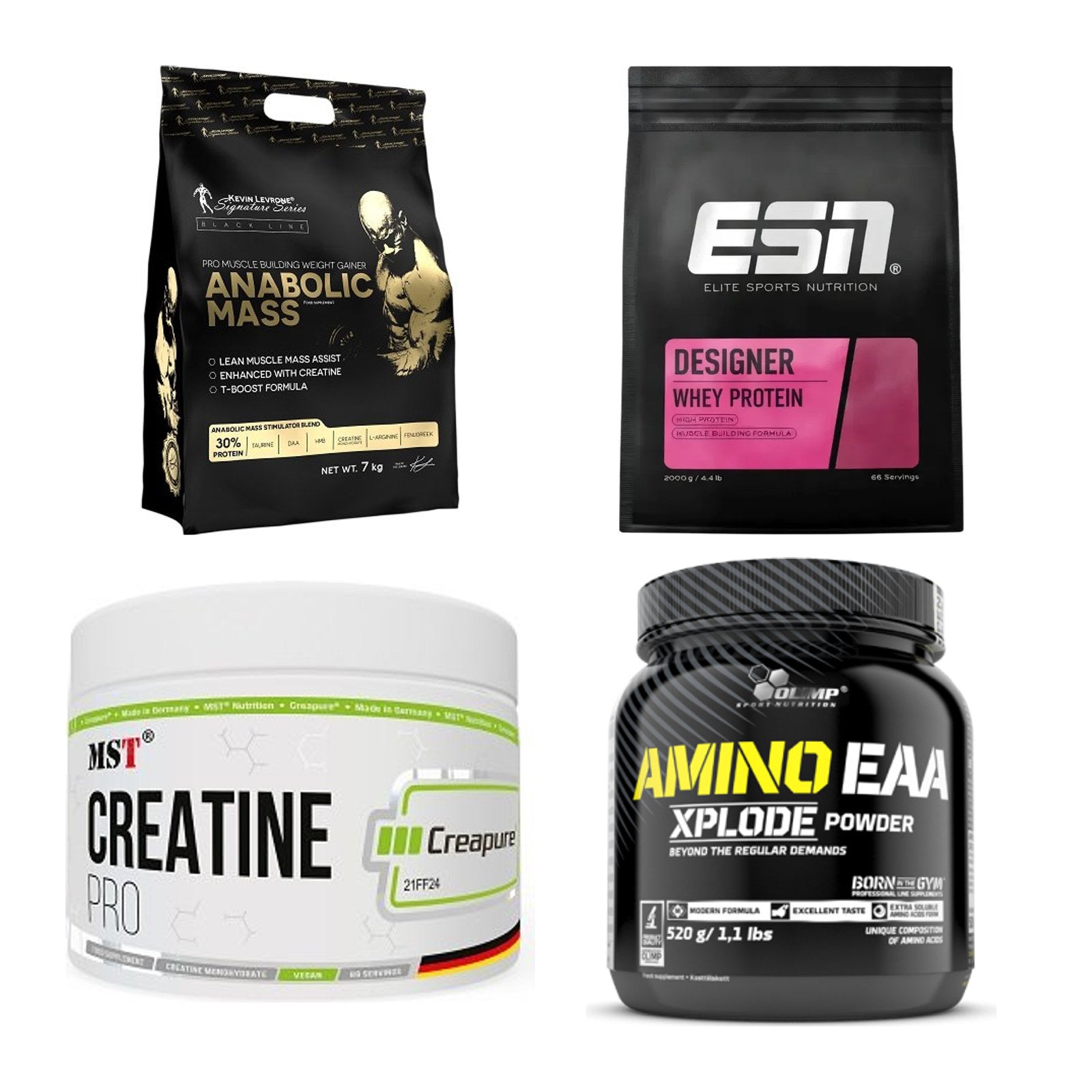Masseaufbau für Fortgeschrittene: Kevin Levrone Anabolic + 3 weitere – alle enthaltenen Artikel