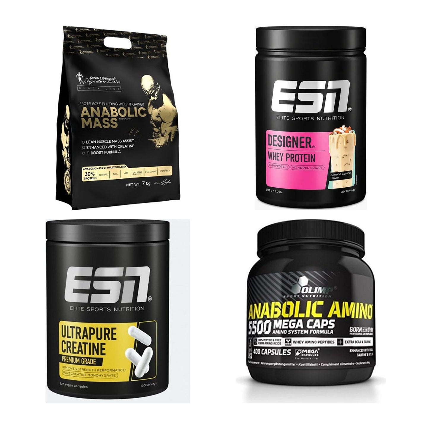 Masseaufbau für Fortgeschrittene: Kevin Levrone Anabolic + 3 weitere – alle enthaltenen Artikel