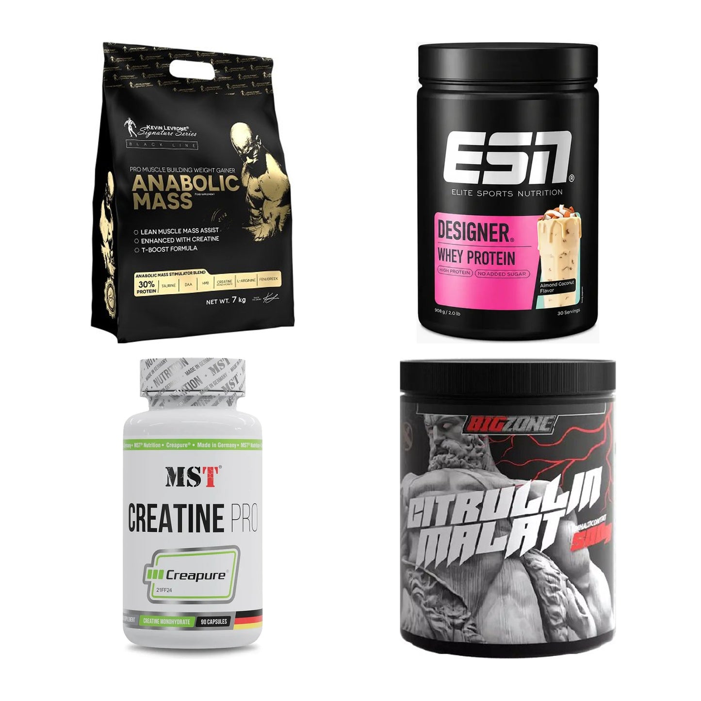 Masseaufbau für Fortgeschrittene: Kevin Levrone Anabolic + 3 weitere – alle enthaltenen Artikel