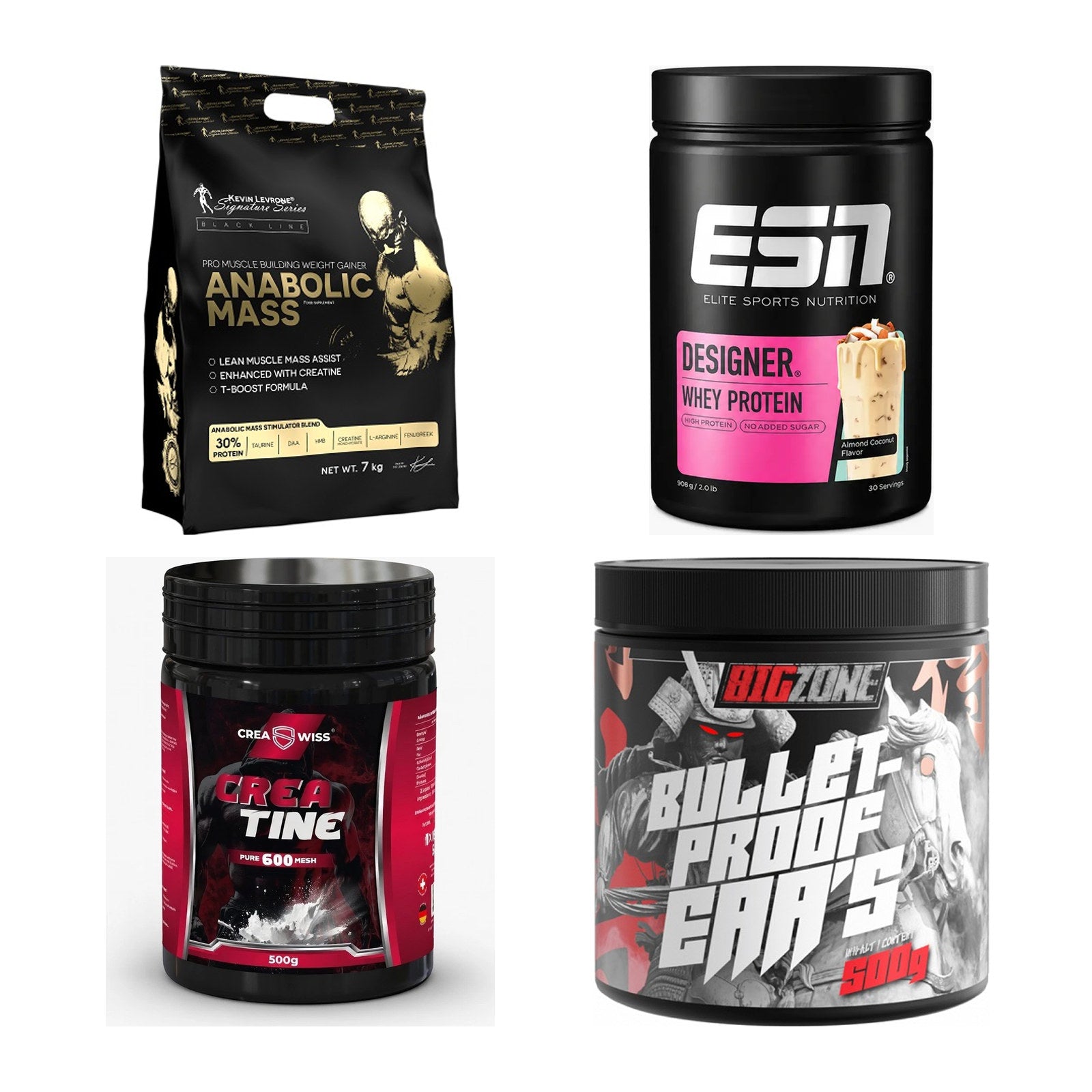 Masseaufbau für Fortgeschrittene: Kevin Levrone Anabolic + 3 weitere – alle enthaltenen Artikel