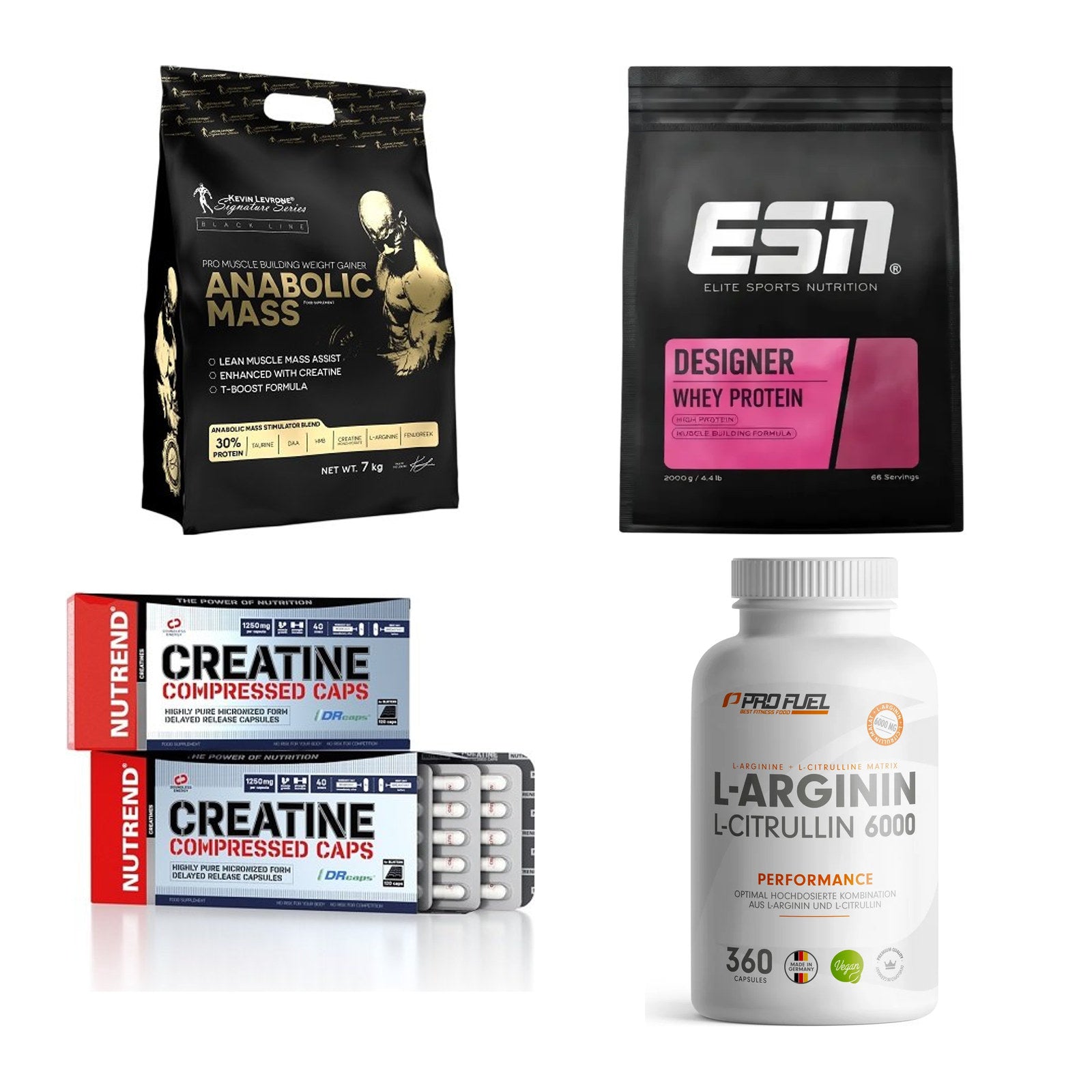Masseaufbau für Fortgeschrittene: Kevin Levrone Anabolic + 3 weitere – alle enthaltenen Artikel