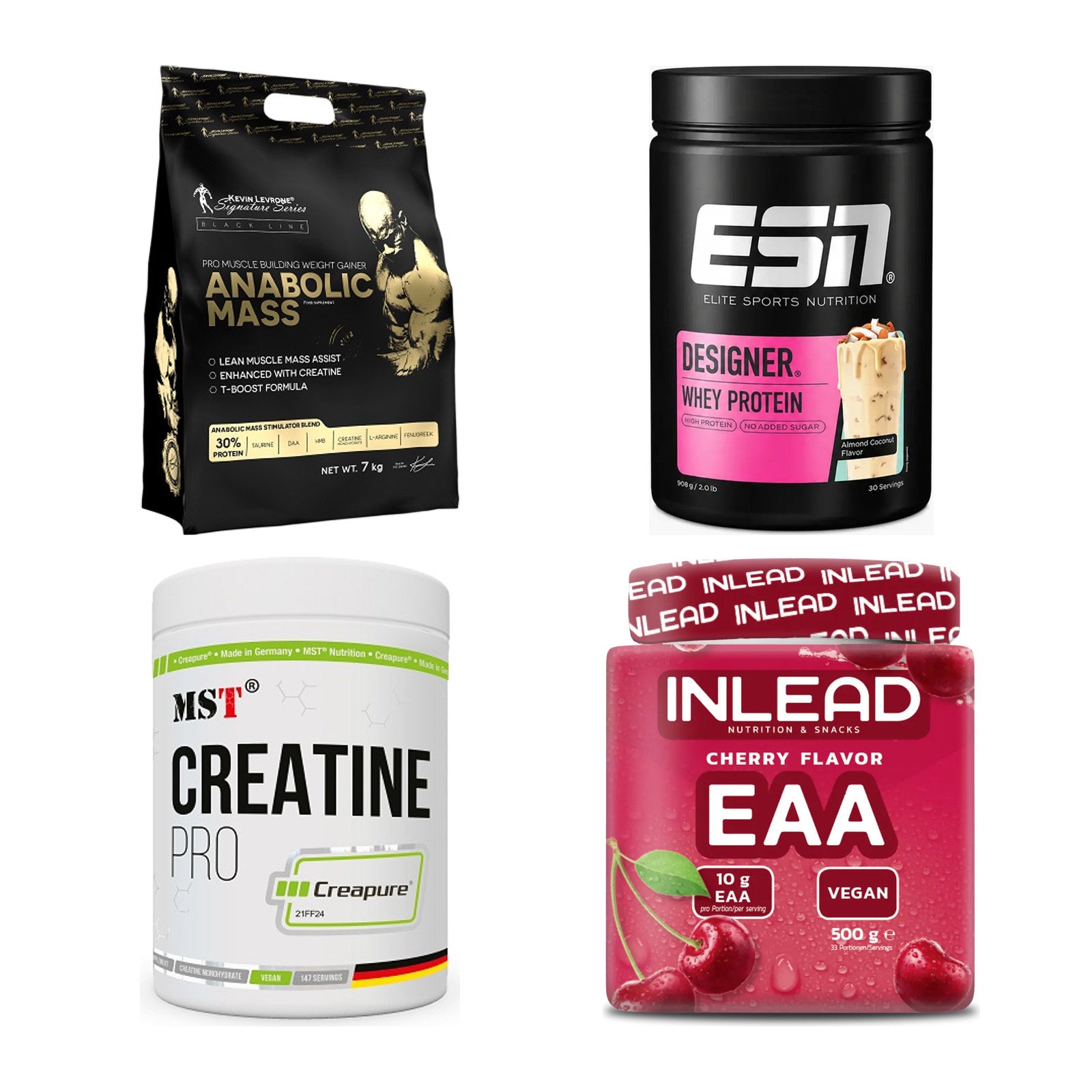 Masseaufbau für Fortgeschrittene: Kevin Levrone Anabolic + 3 weitere – alle enthaltenen Artikel