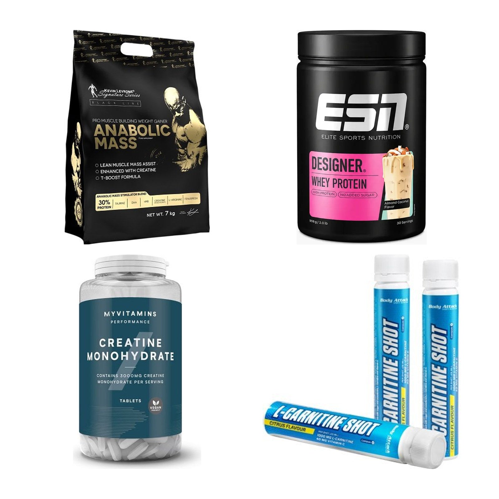 Masseaufbau für Fortgeschrittene: Kevin Levrone Anabolic + 3 weitere – alle enthaltenen Artikel