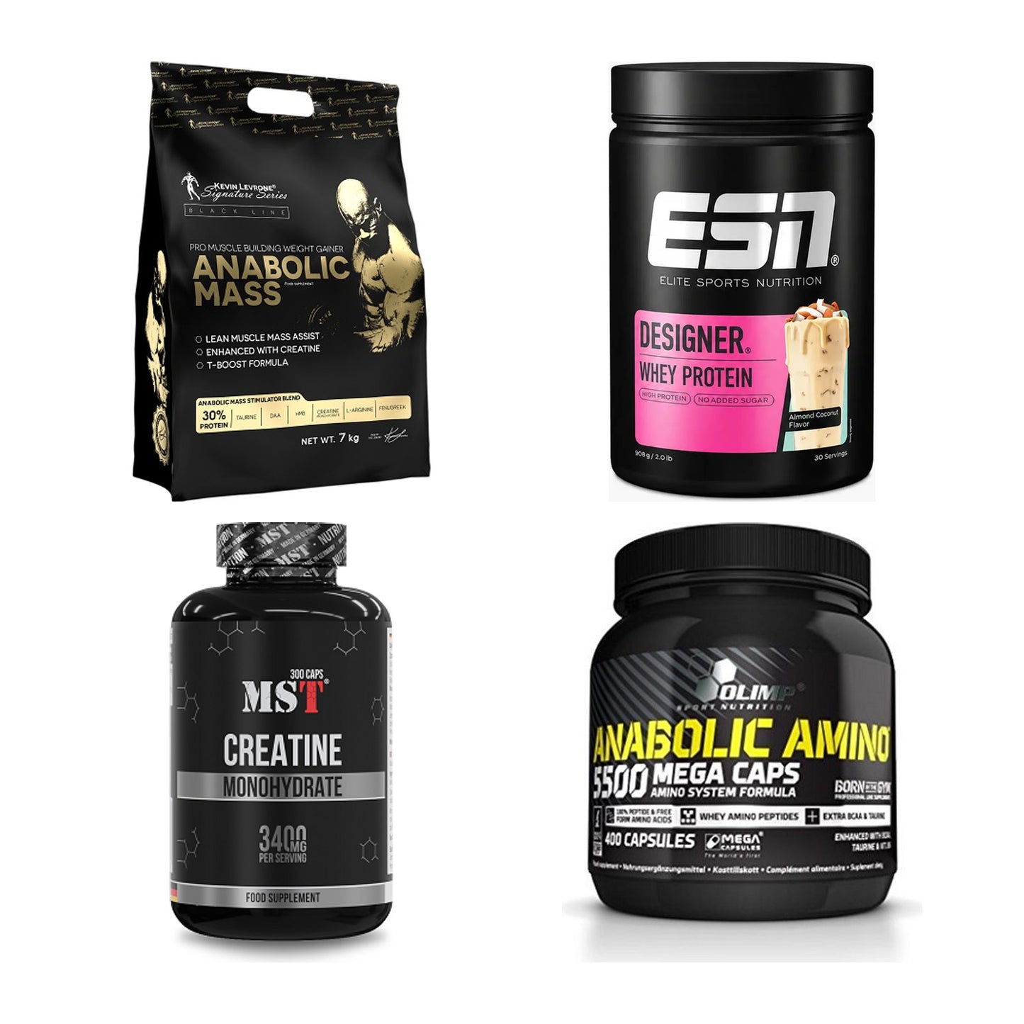 Masseaufbau für Fortgeschrittene: Kevin Levrone Anabolic + 3 weitere – alle enthaltenen Artikel