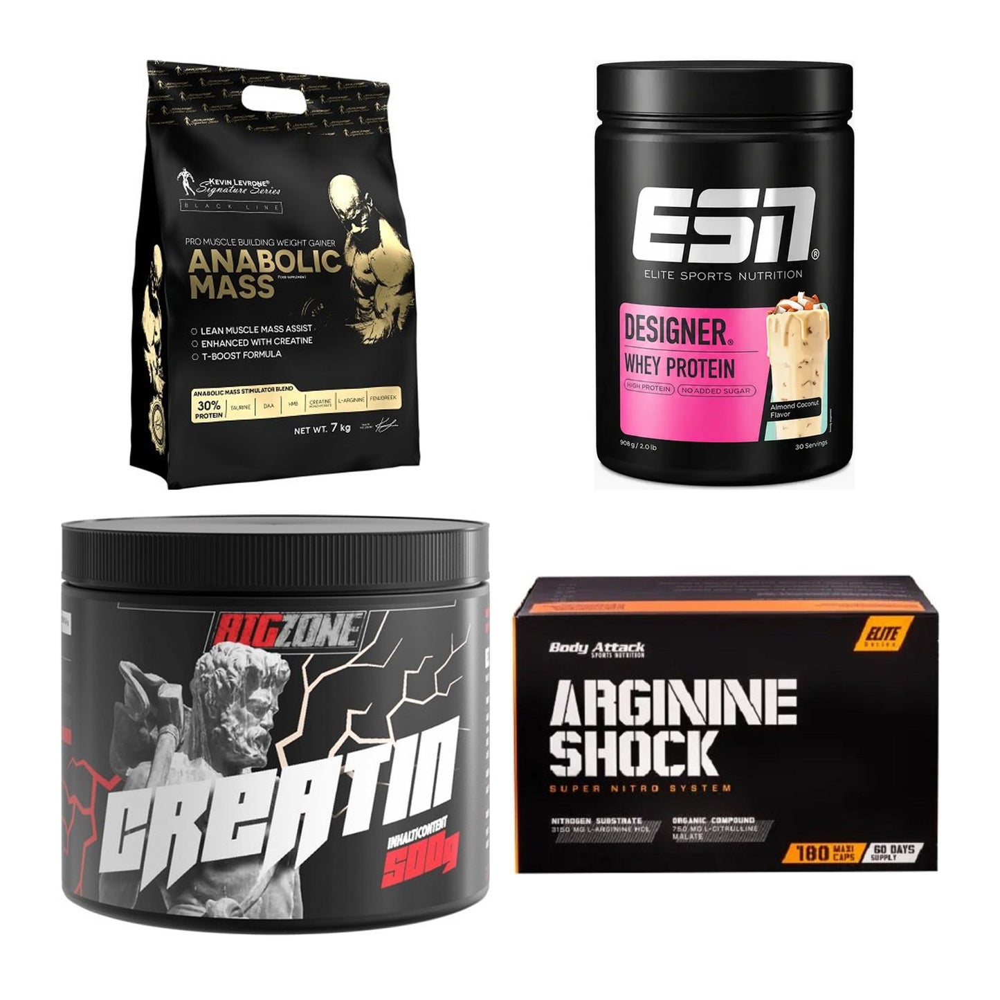 Masseaufbau für Fortgeschrittene: Kevin Levrone Anabolic + 3 weitere – alle enthaltenen Artikel