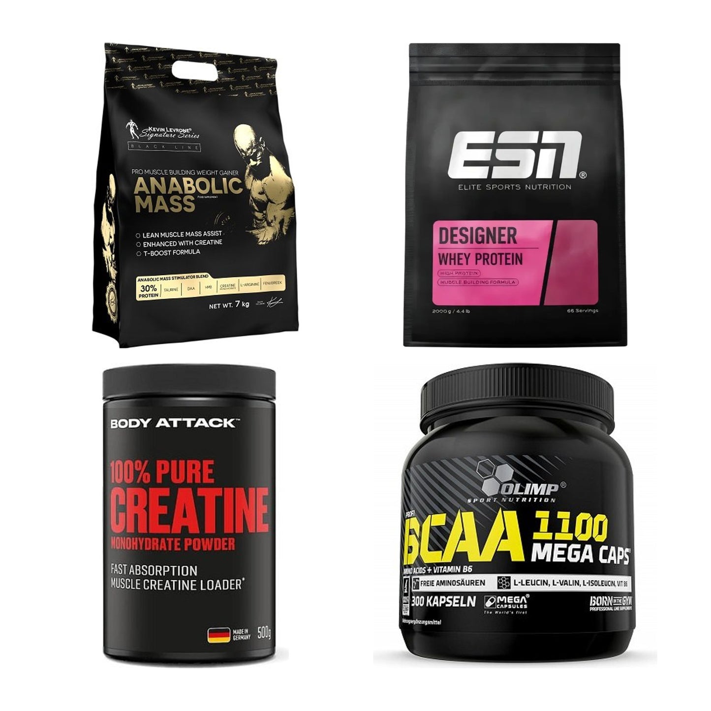 Masseaufbau für Fortgeschrittene: Kevin Levrone Anabolic + 3 weitere – alle enthaltenen Artikel