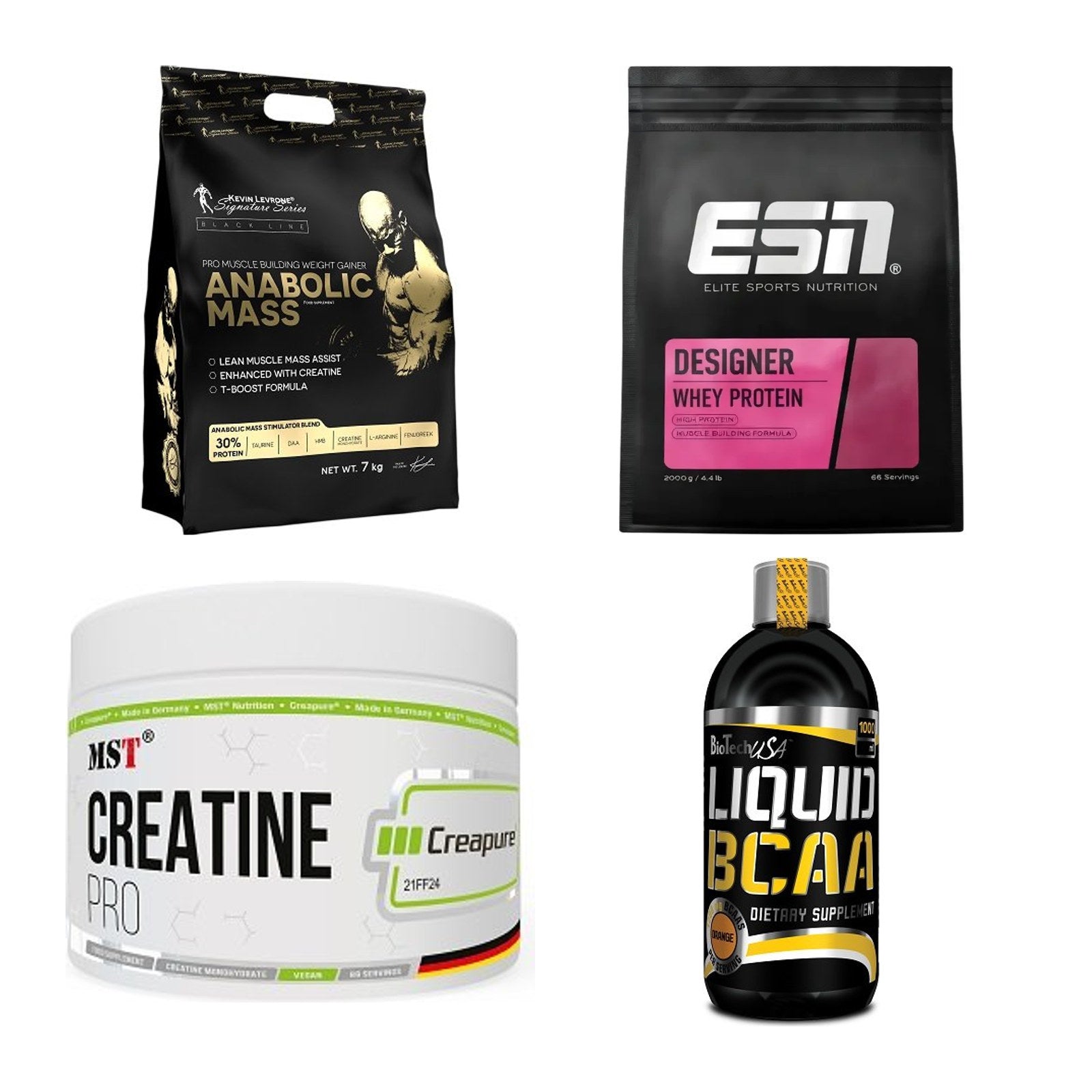 Masseaufbau für Fortgeschrittene: Kevin Levrone Anabolic + 3 weitere – alle enthaltenen Artikel