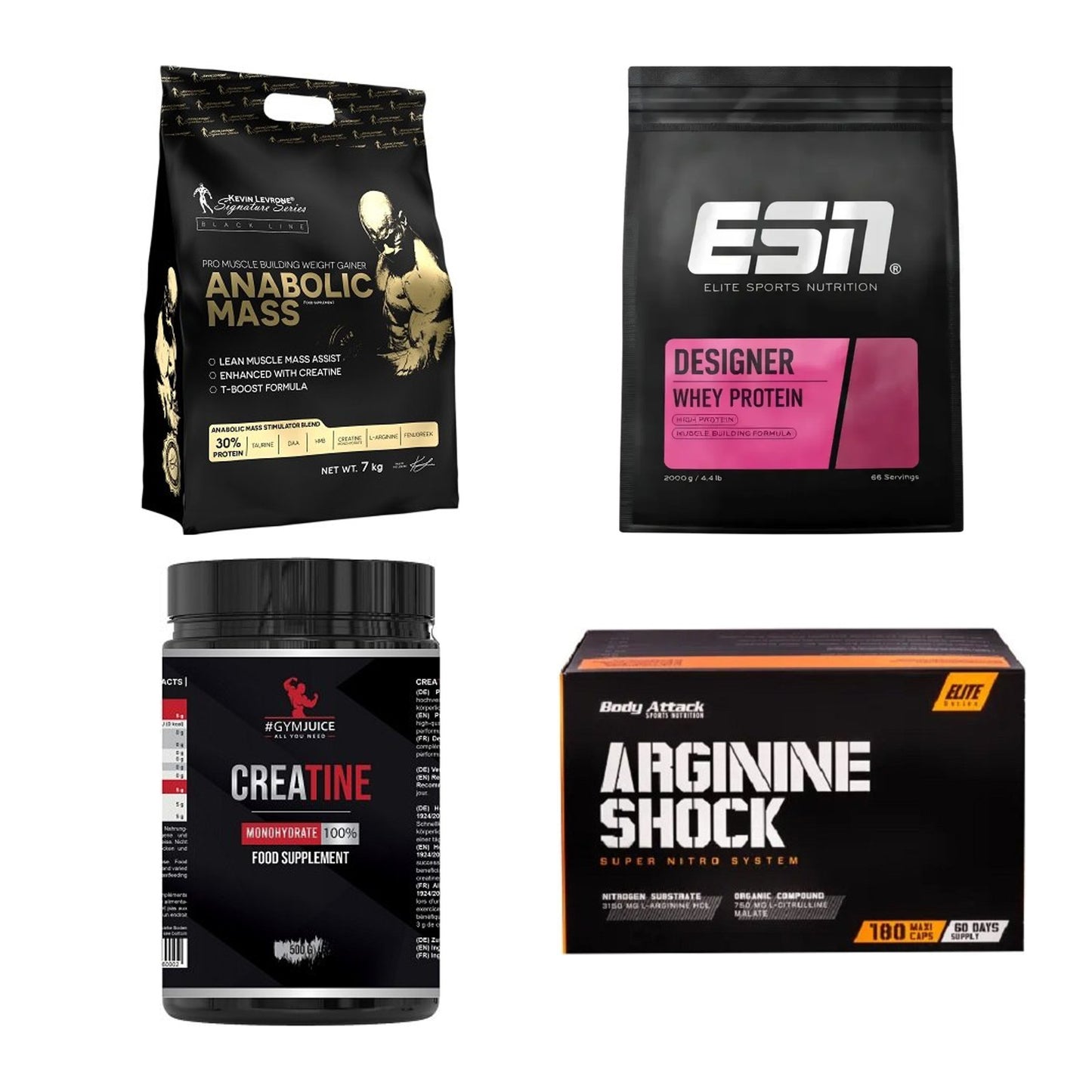 Masseaufbau für Fortgeschrittene: Kevin Levrone Anabolic + 3 weitere – alle enthaltenen Artikel