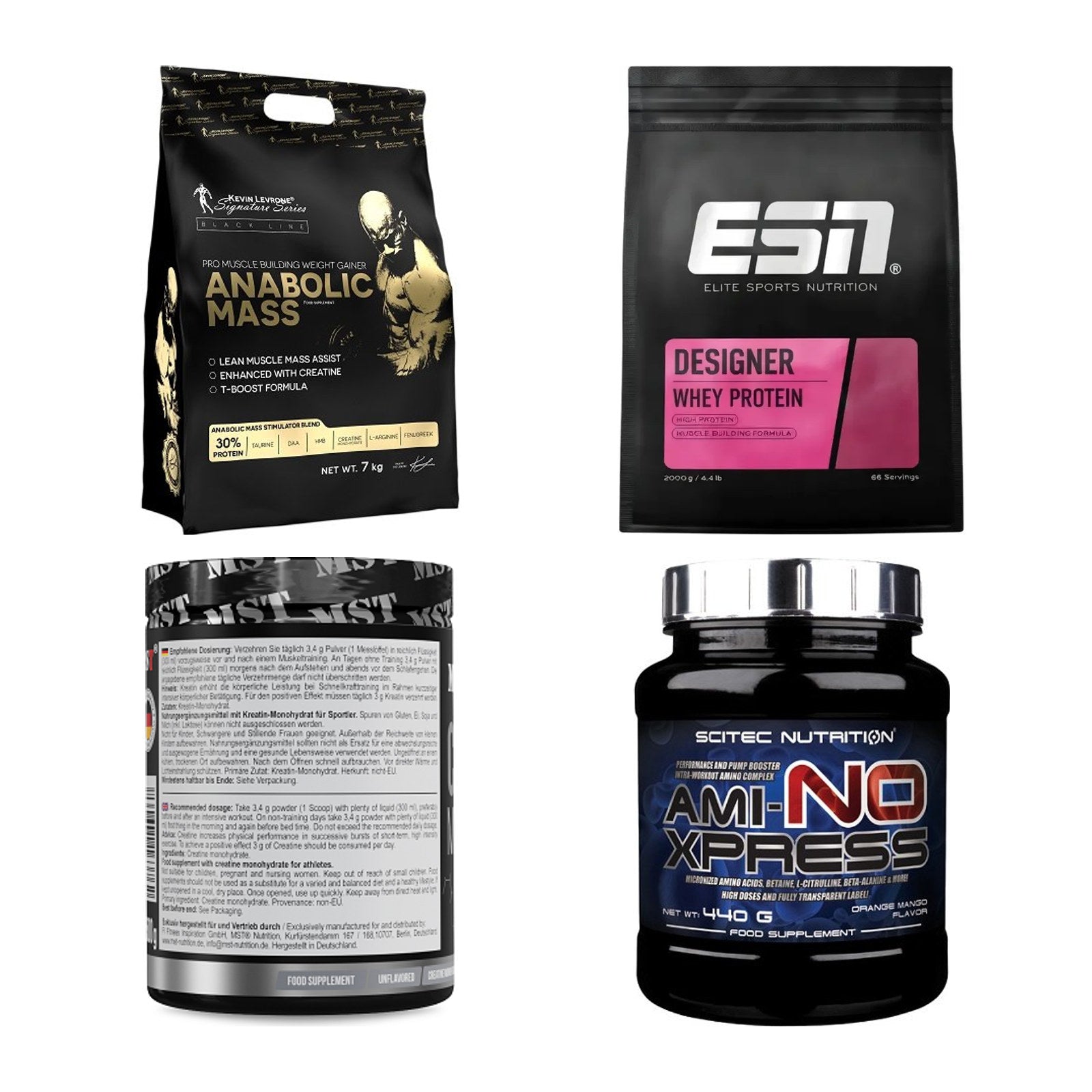 Masseaufbau für Fortgeschrittene: Kevin Levrone Anabolic + 3 weitere – alle enthaltenen Artikel