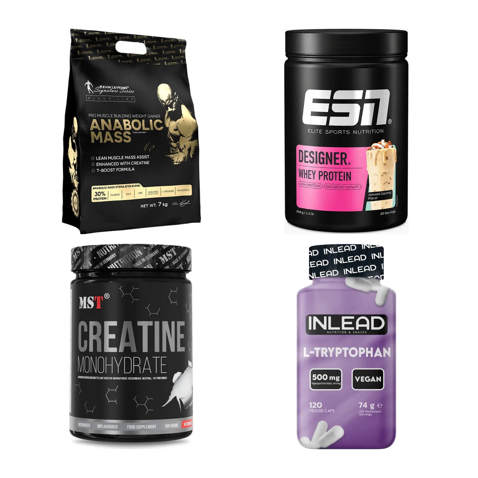 Masseaufbau für Fortgeschrittene: Kevin Levrone Anabolic + 3 weitere – alle enthaltenen Artikel