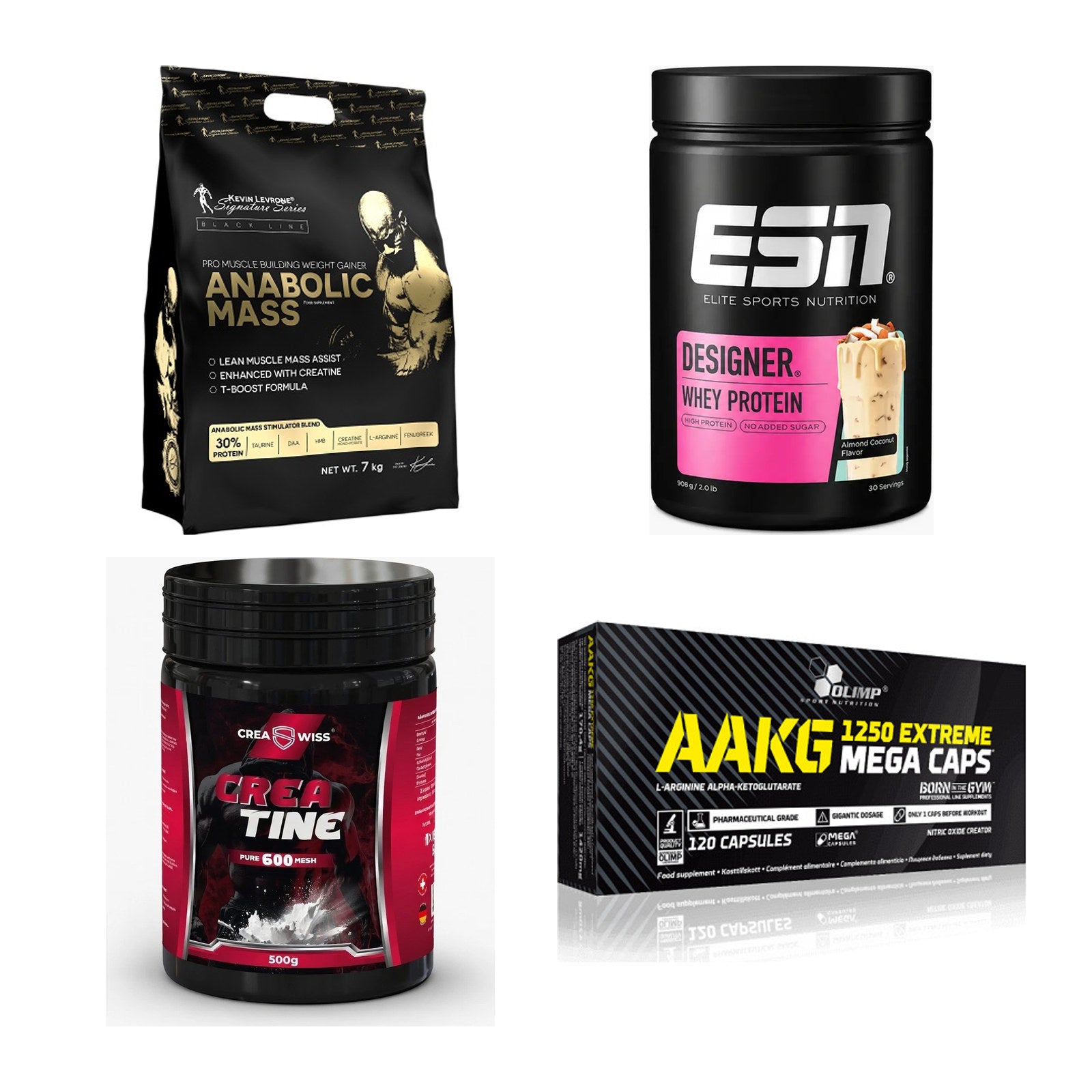 Masseaufbau für Fortgeschrittene: Kevin Levrone Anabolic + 3 weitere – alle enthaltenen Artikel