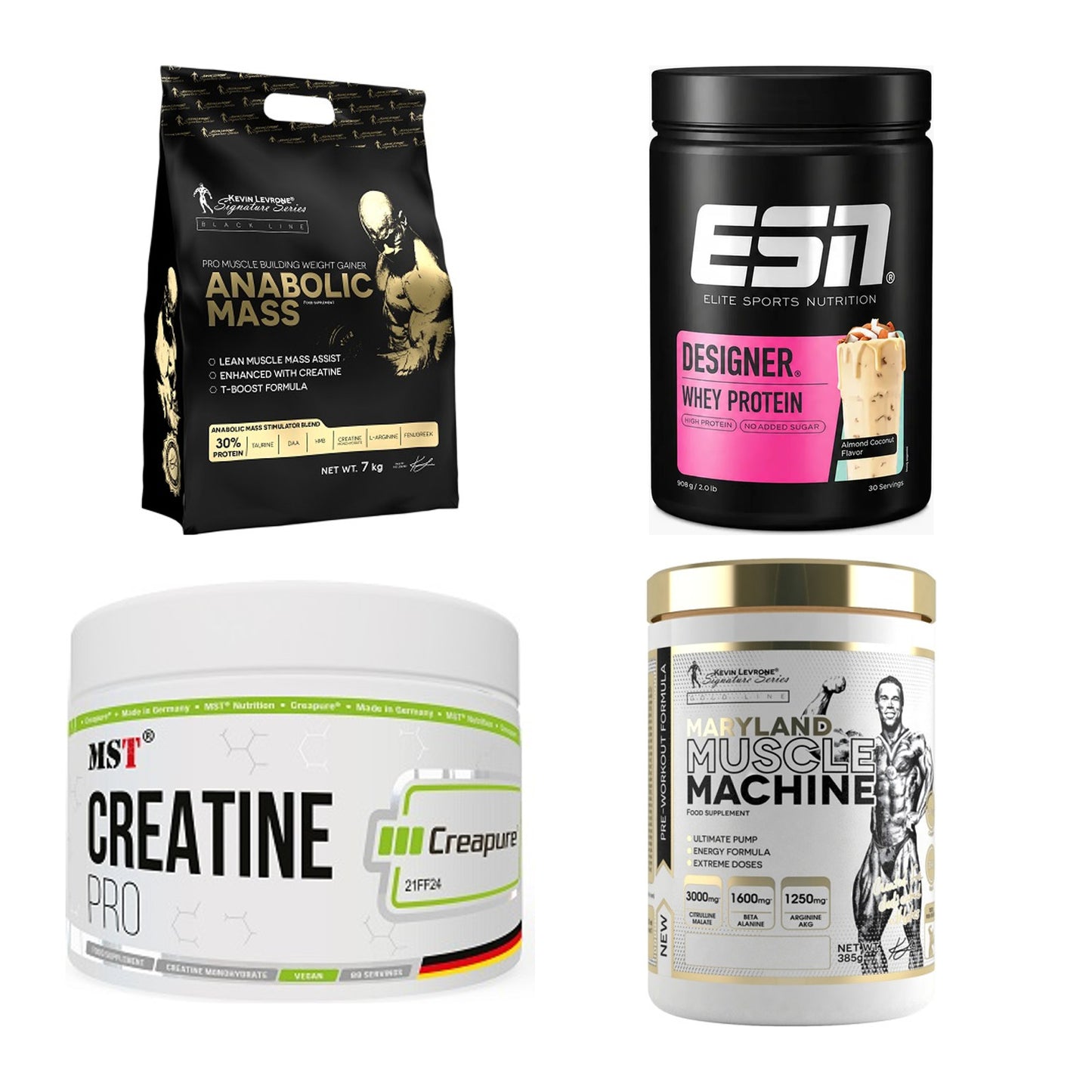 Masseaufbau für Fortgeschrittene: Kevin Levrone Anabolic + 3 weitere – alle enthaltenen Artikel