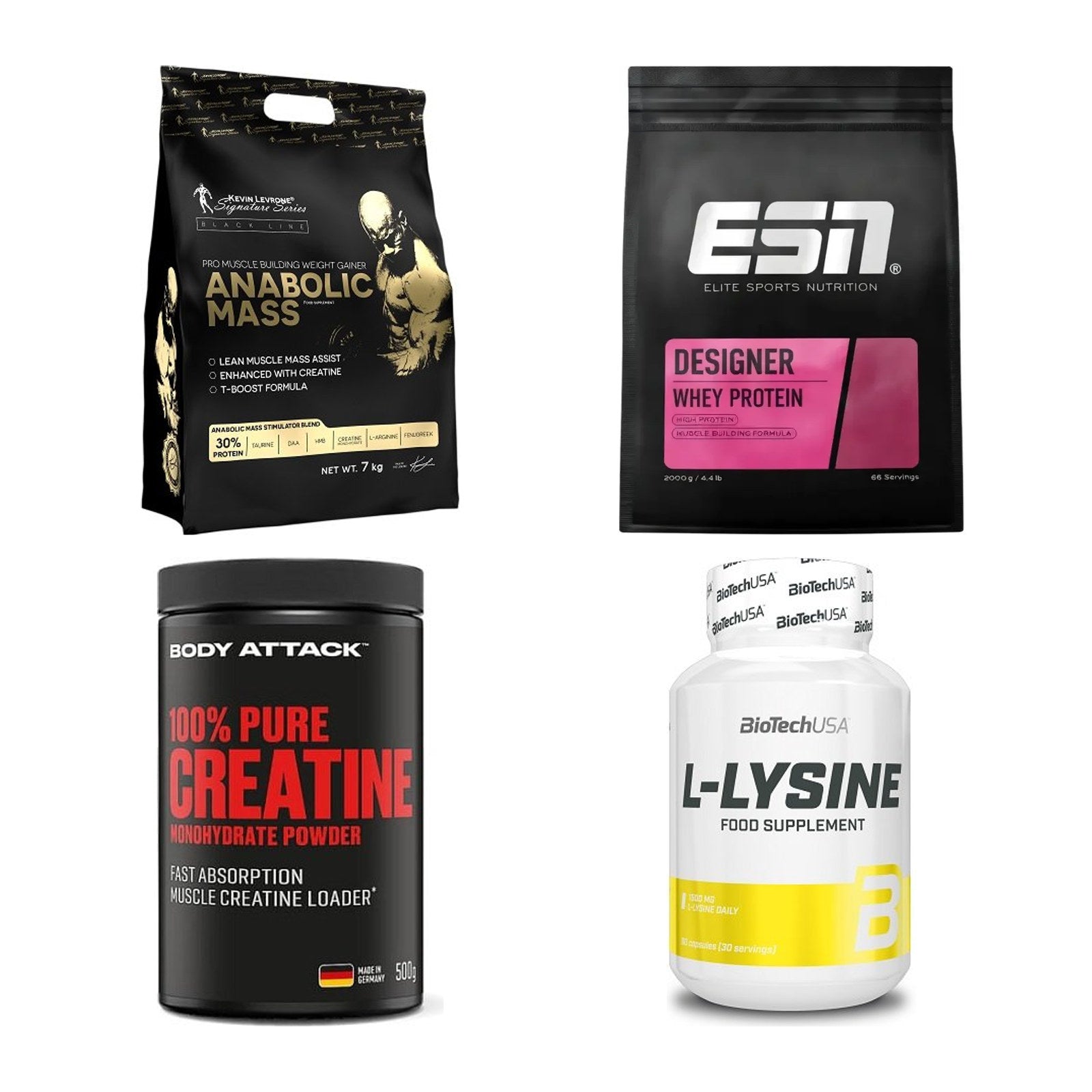 Masseaufbau für Fortgeschrittene: Kevin Levrone Anabolic + 3 weitere – alle enthaltenen Artikel
