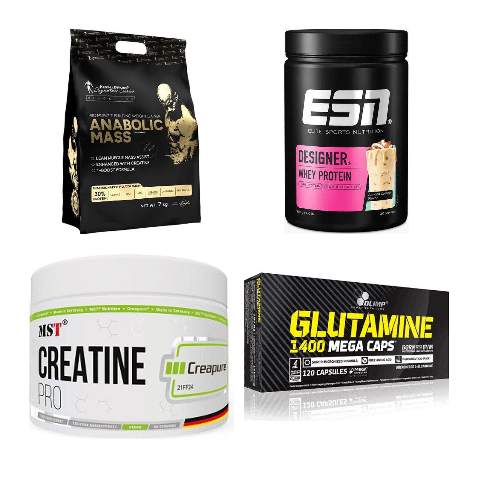 Masseaufbau für Fortgeschrittene: Kevin Levrone Anabolic + 3 weitere – alle enthaltenen Artikel