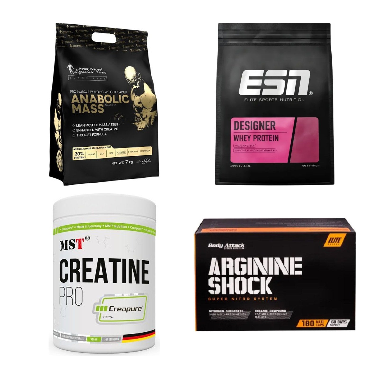 Masseaufbau für Fortgeschrittene: Kevin Levrone Anabolic + 3 weitere – alle enthaltenen Artikel
