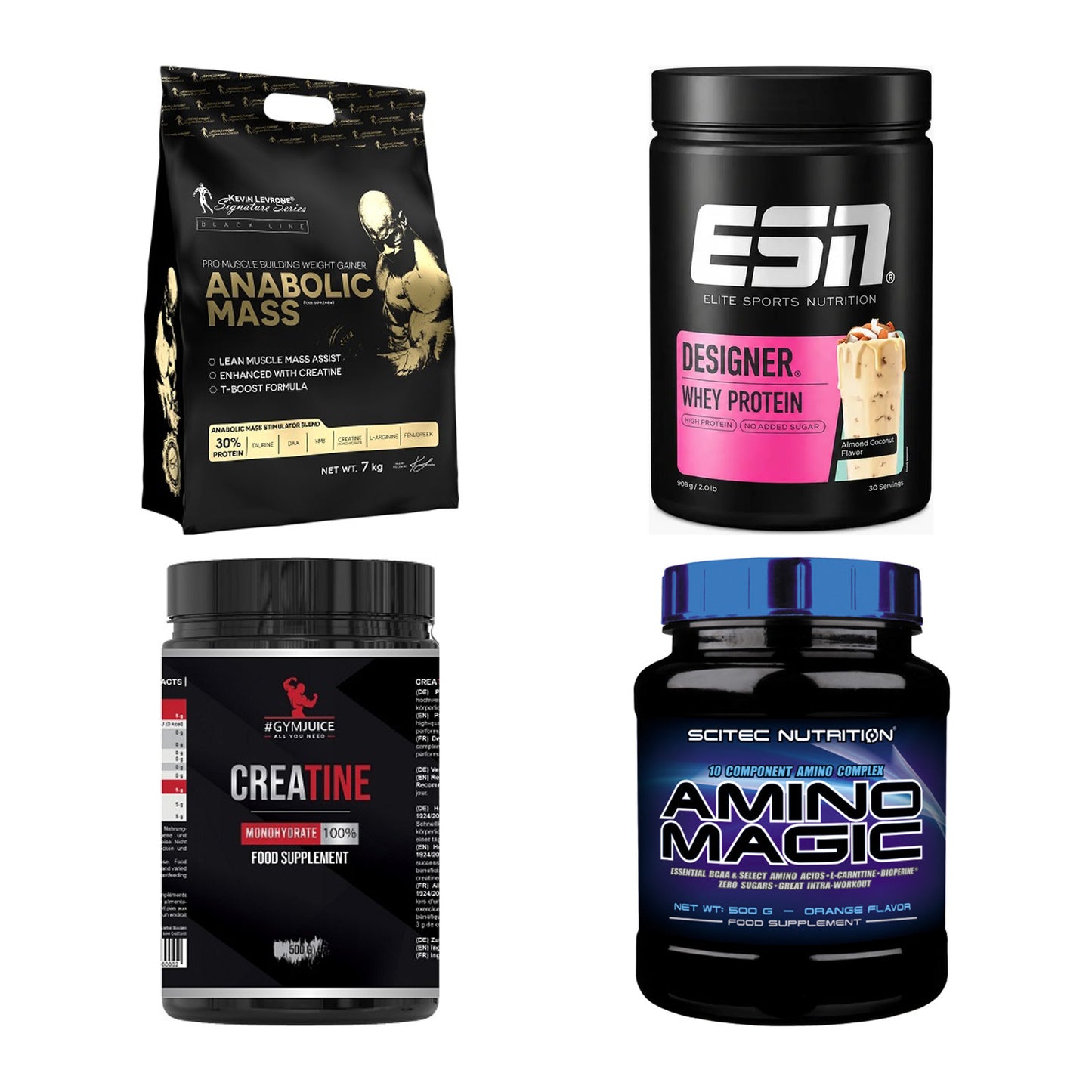 Masseaufbau für Fortgeschrittene: Kevin Levrone Anabolic + 3 weitere – alle enthaltenen Artikel