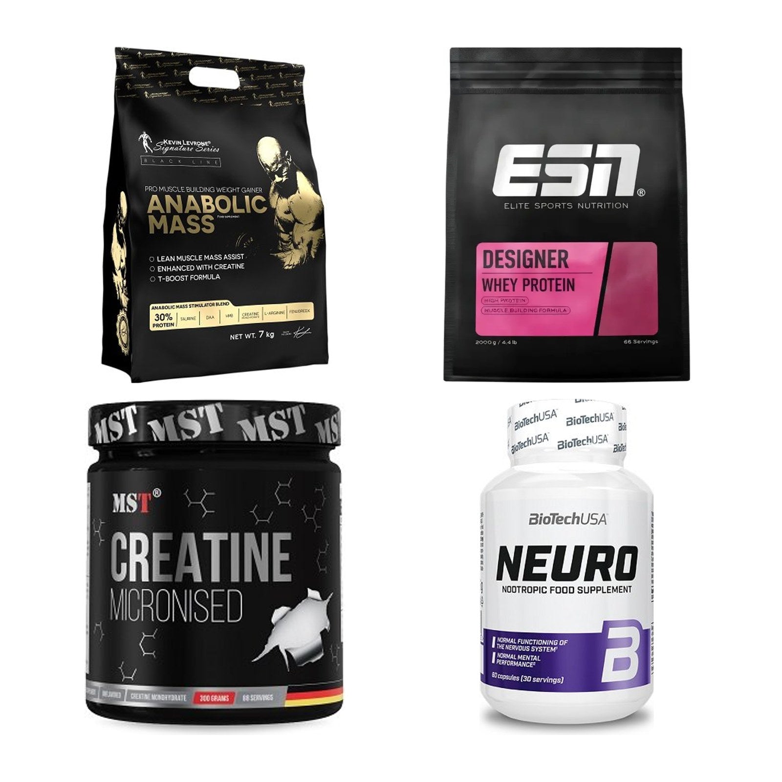 Masseaufbau für Fortgeschrittene: Kevin Levrone Anabolic + 3 weitere – alle enthaltenen Artikel