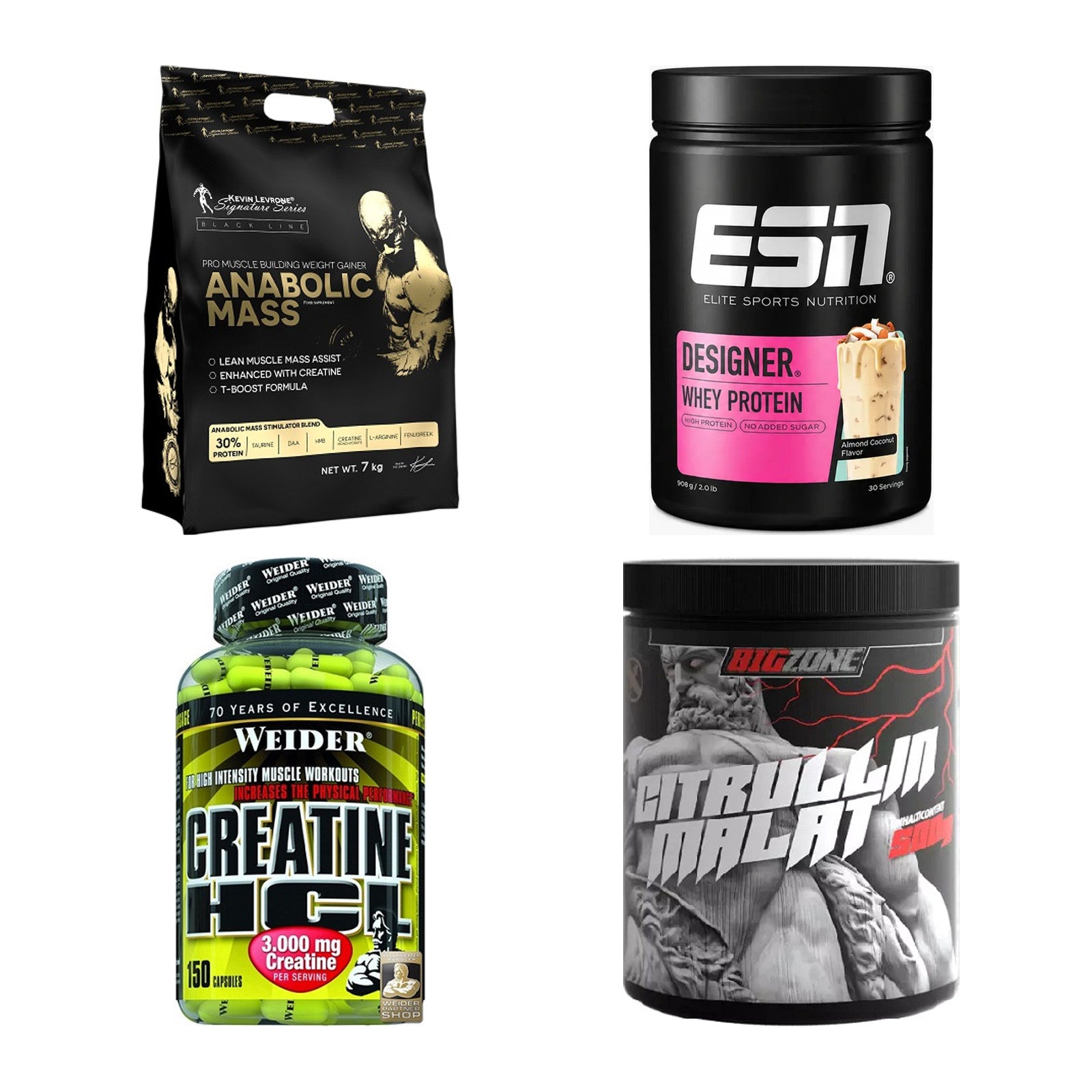 Masseaufbau für Fortgeschrittene: Kevin Levrone Anabolic + 3 weitere – alle enthaltenen Artikel