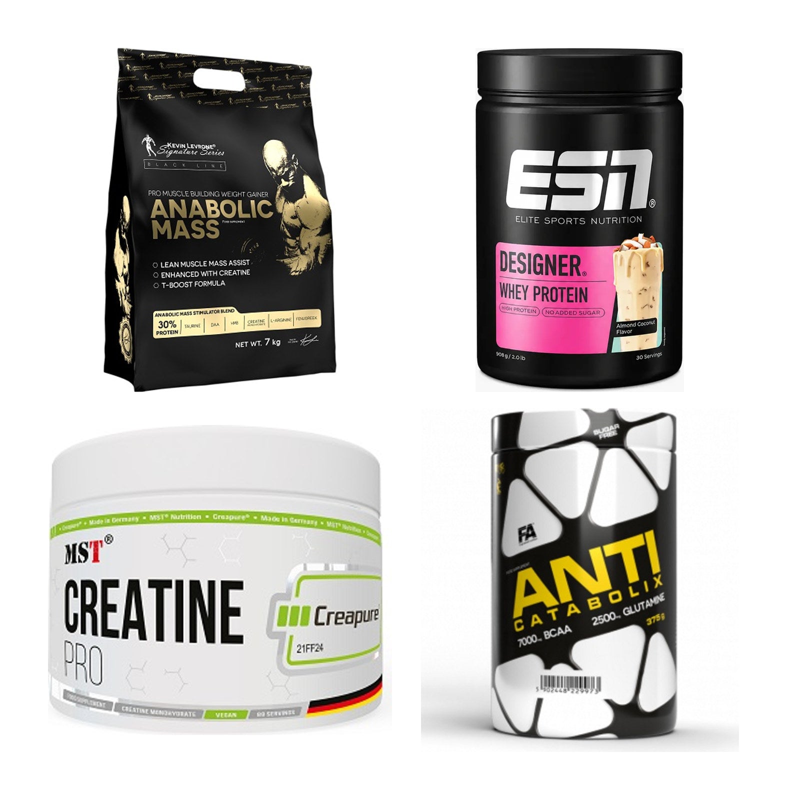 Masseaufbau für Fortgeschrittene: Kevin Levrone Anabolic + 3 weitere – alle enthaltenen Artikel
