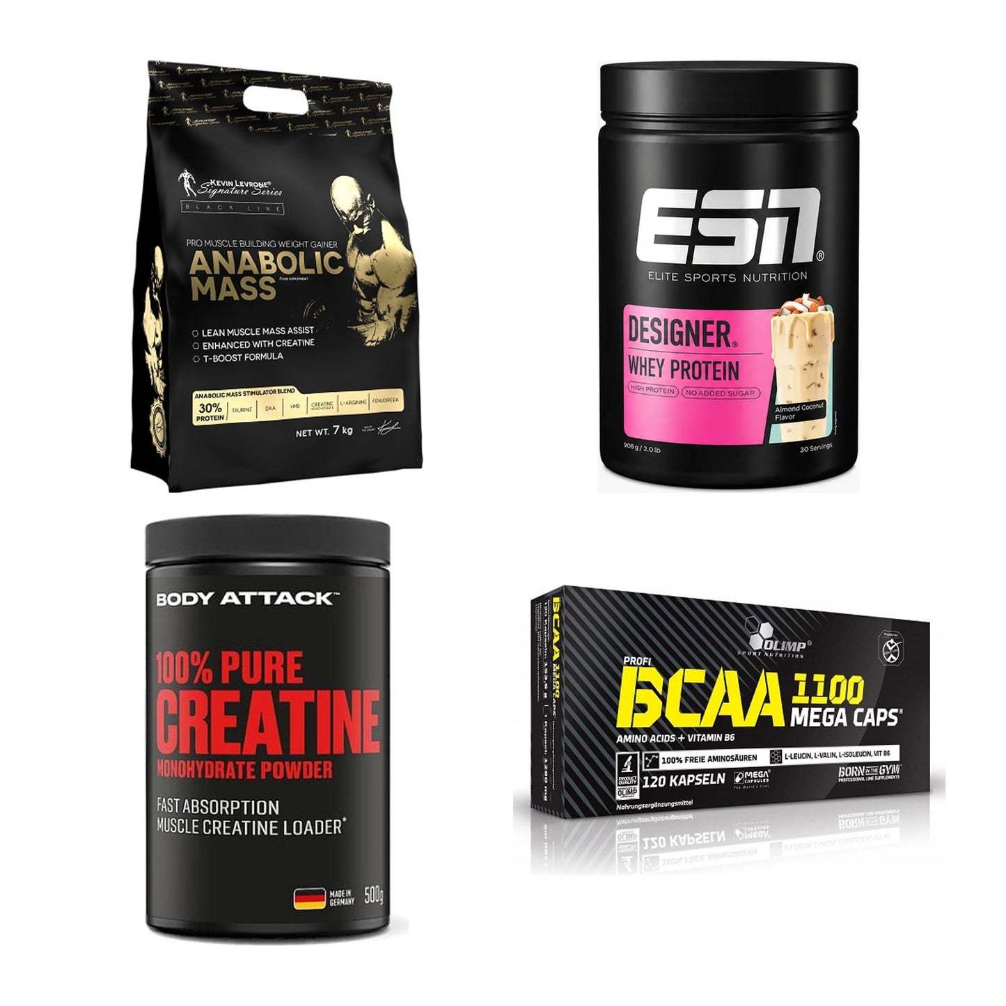 Masseaufbau für Fortgeschrittene: Kevin Levrone Anabolic + 3 weitere – alle enthaltenen Artikel