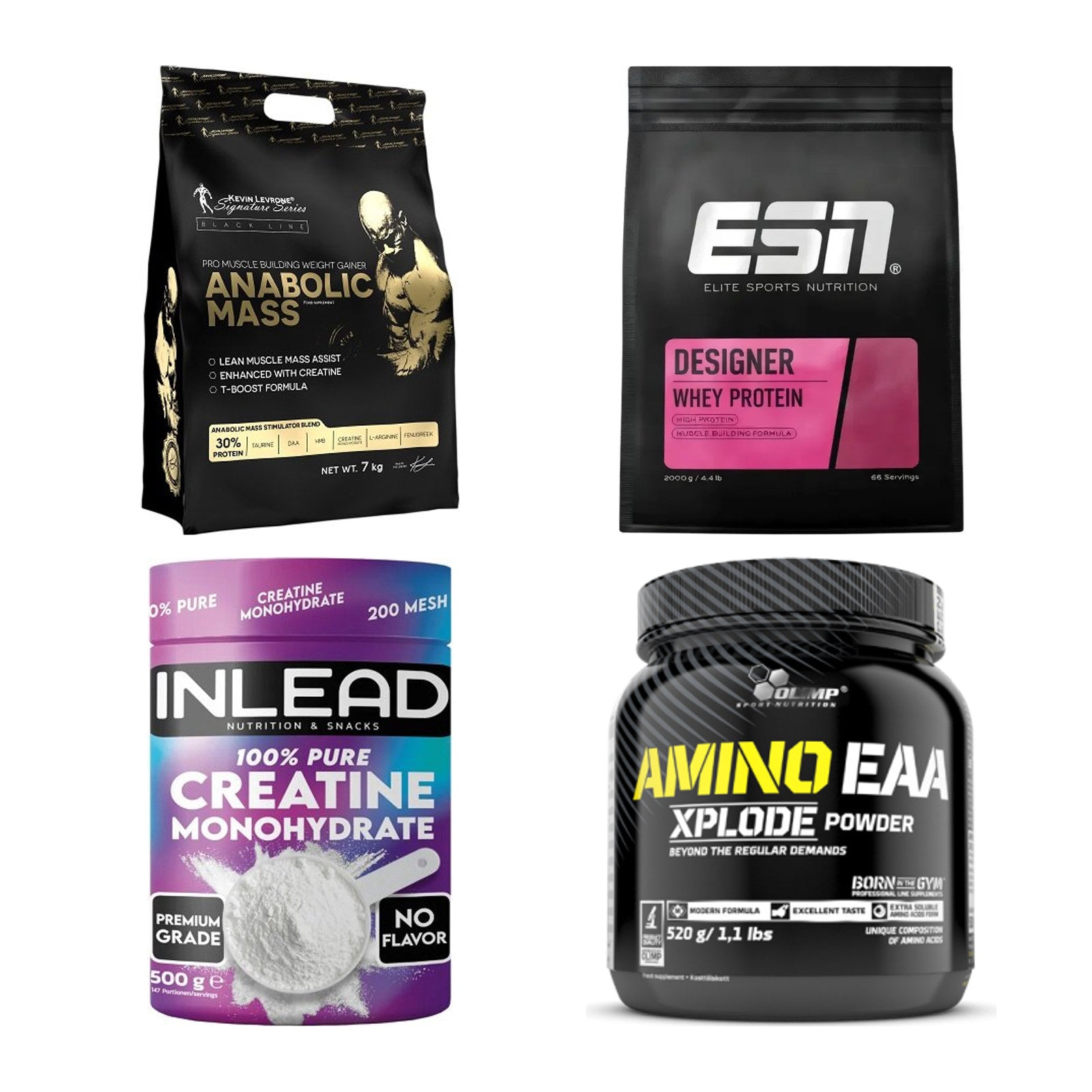 Masseaufbau für Fortgeschrittene: Kevin Levrone Anabolic + 3 weitere – alle enthaltenen Artikel