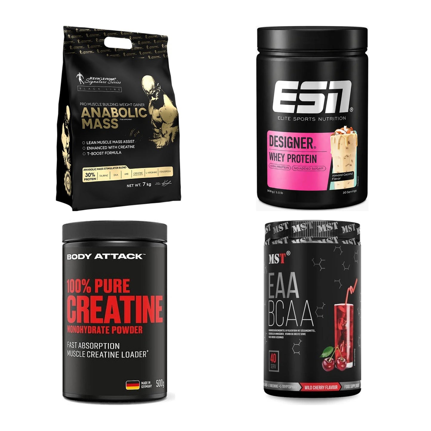 Masseaufbau für Fortgeschrittene: Kevin Levrone Anabolic + 3 weitere – alle enthaltenen Artikel
