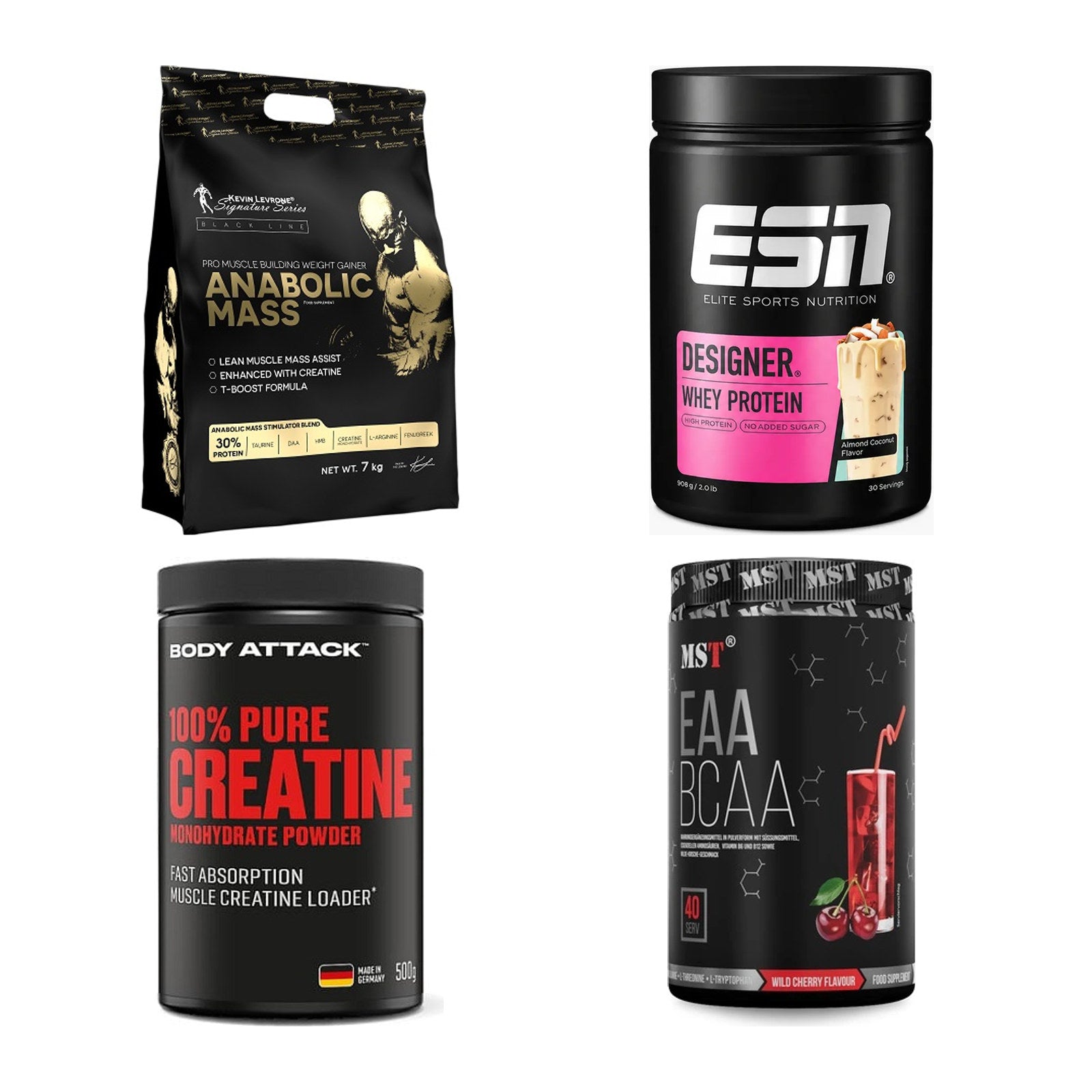 Masseaufbau für Fortgeschrittene: Kevin Levrone Anabolic + 3 weitere – alle enthaltenen Artikel