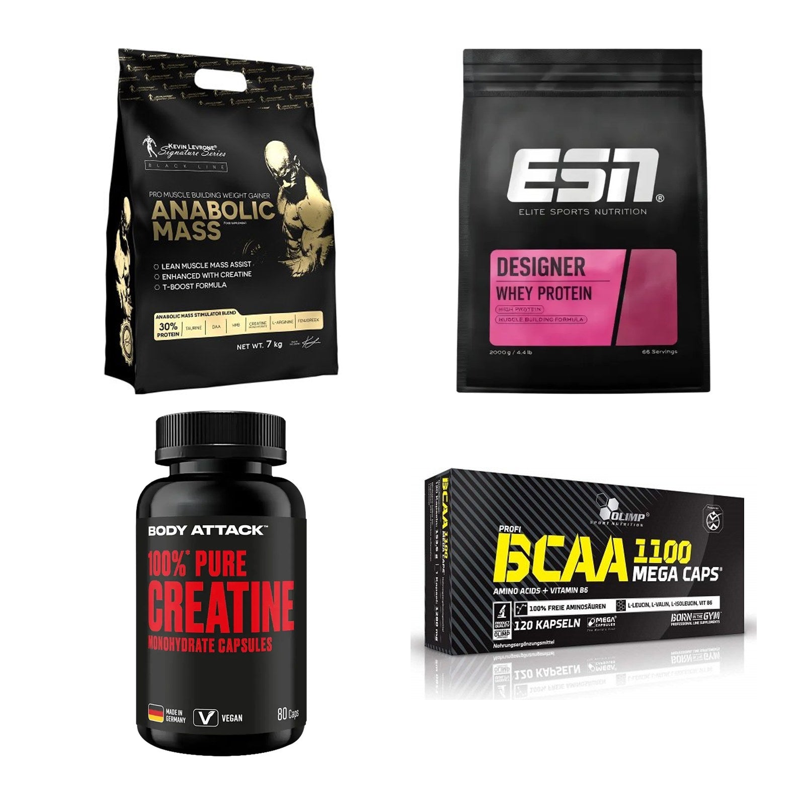 Masseaufbau für Fortgeschrittene: Kevin Levrone Anabolic + 3 weitere – alle enthaltenen Artikel