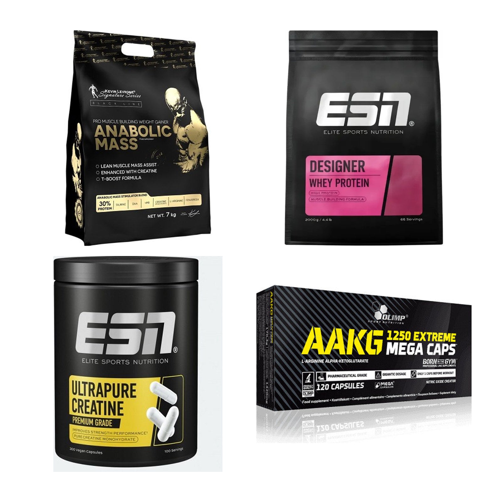 Masseaufbau für Fortgeschrittene: Kevin Levrone Anabolic + 3 weitere – alle enthaltenen Artikel