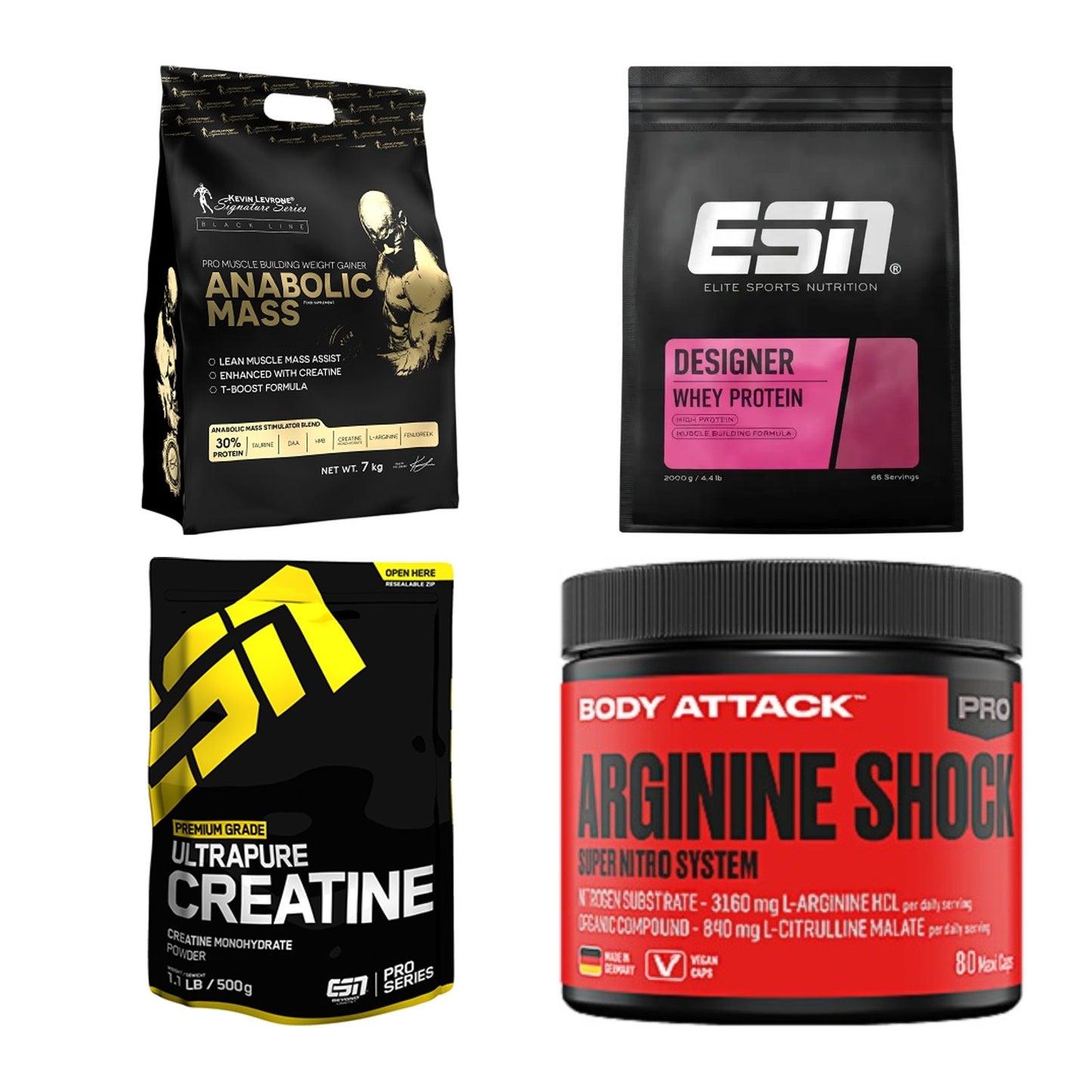 Masseaufbau für Fortgeschrittene: Kevin Levrone Anabolic + 3 weitere – alle enthaltenen Artikel