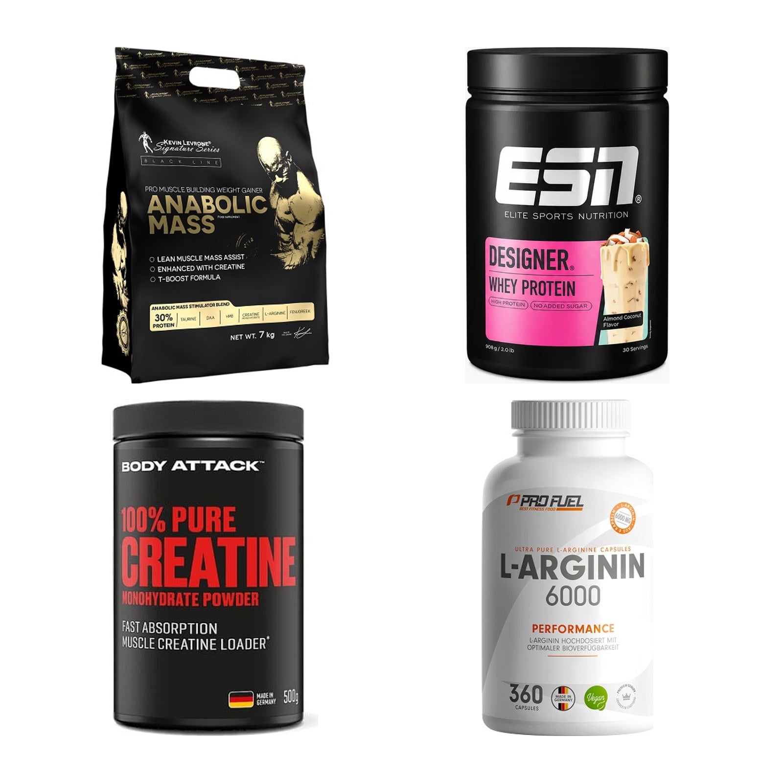 Masseaufbau für Fortgeschrittene: Kevin Levrone Anabolic + 3 weitere – alle enthaltenen Artikel