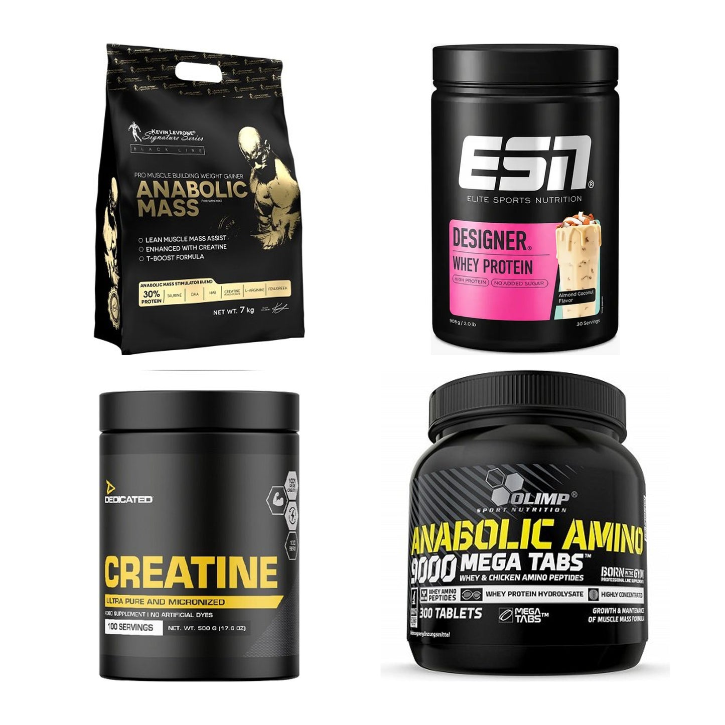 Masseaufbau für Fortgeschrittene: Kevin Levrone Anabolic + 3 weitere – alle enthaltenen Artikel