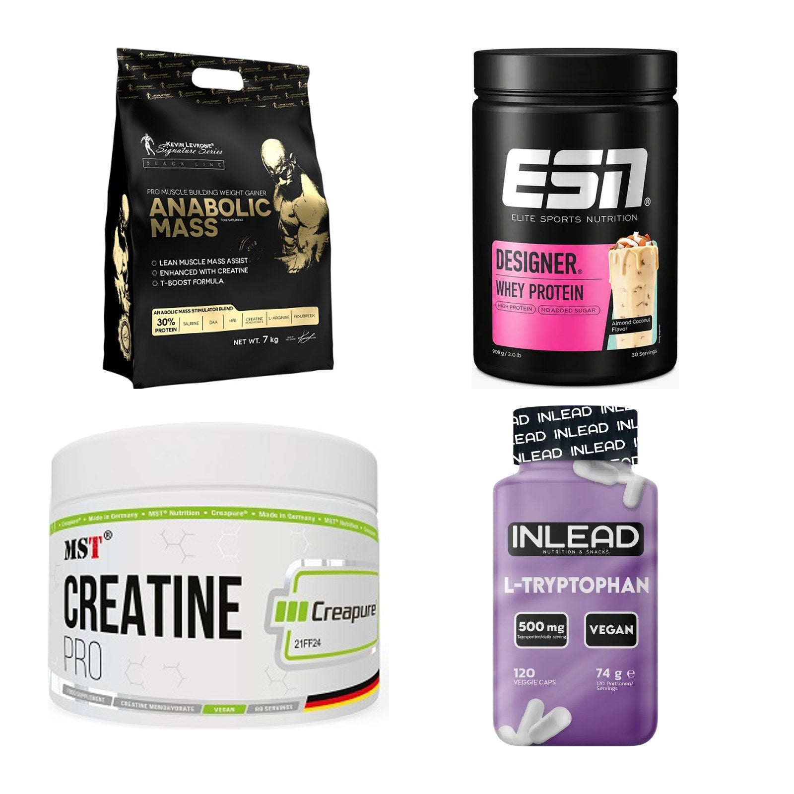 Masseaufbau für Fortgeschrittene: Kevin Levrone Anabolic + 3 weitere – alle enthaltenen Artikel