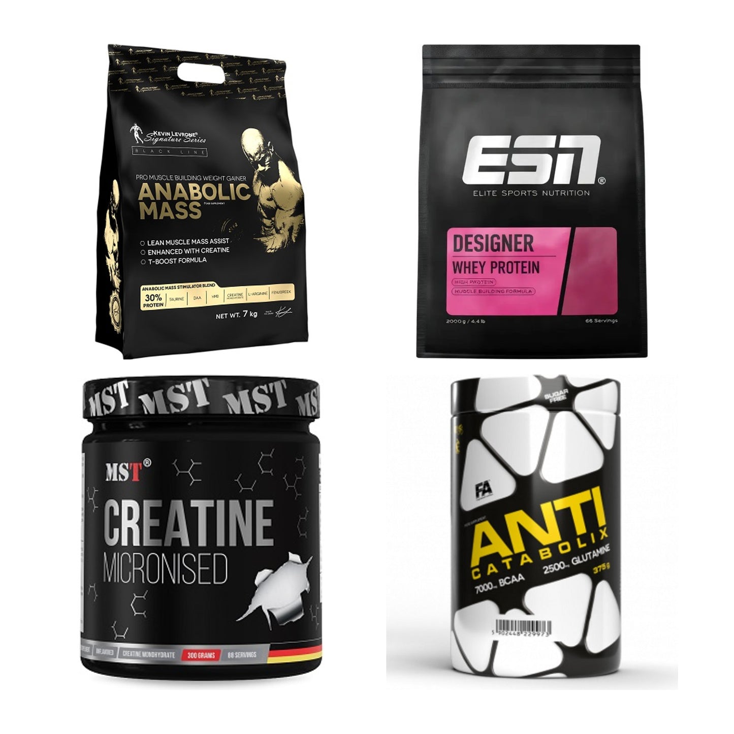 Masseaufbau für Fortgeschrittene: Kevin Levrone Anabolic + 3 weitere – alle enthaltenen Artikel