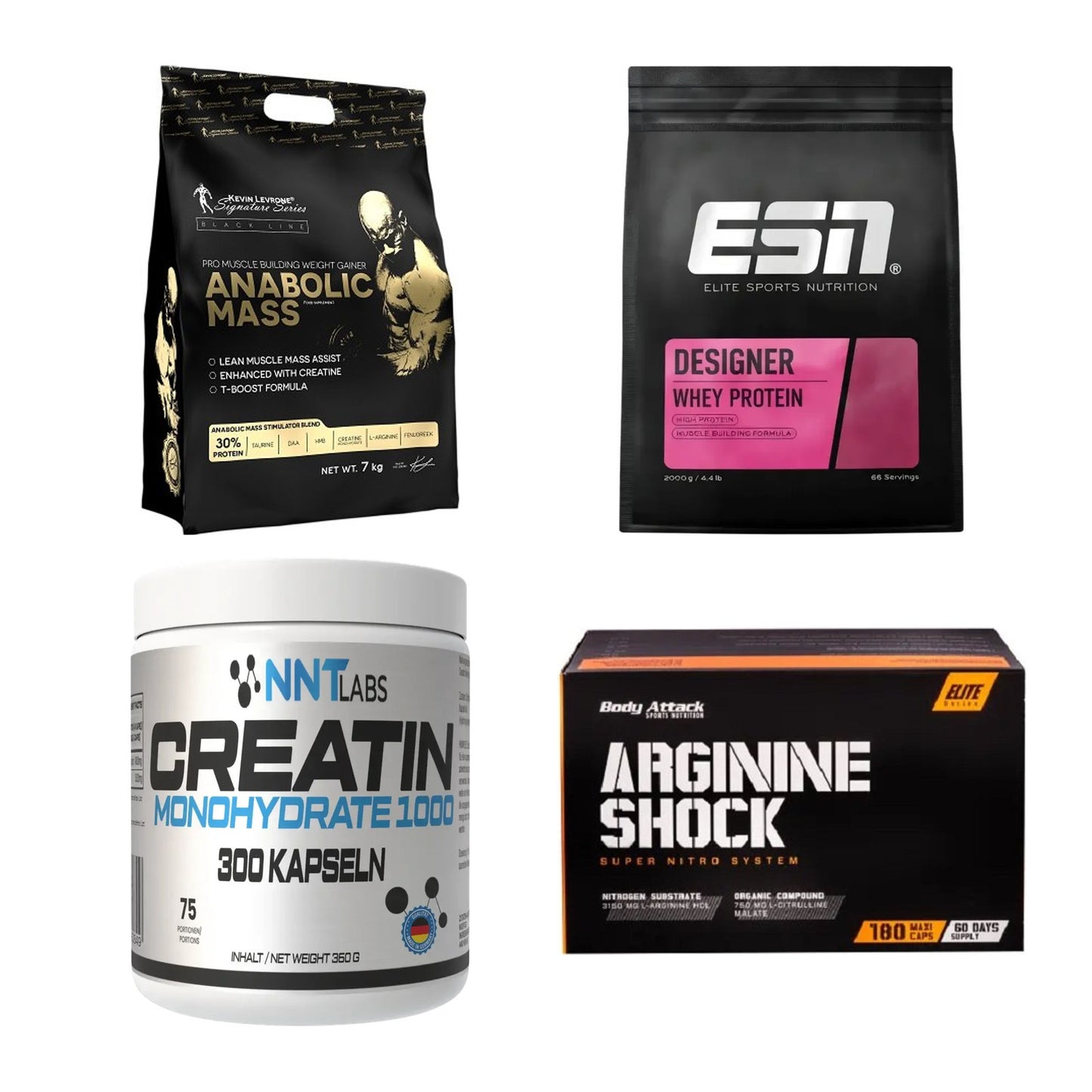 Masseaufbau für Fortgeschrittene: Kevin Levrone Anabolic + 3 weitere – alle enthaltenen Artikel