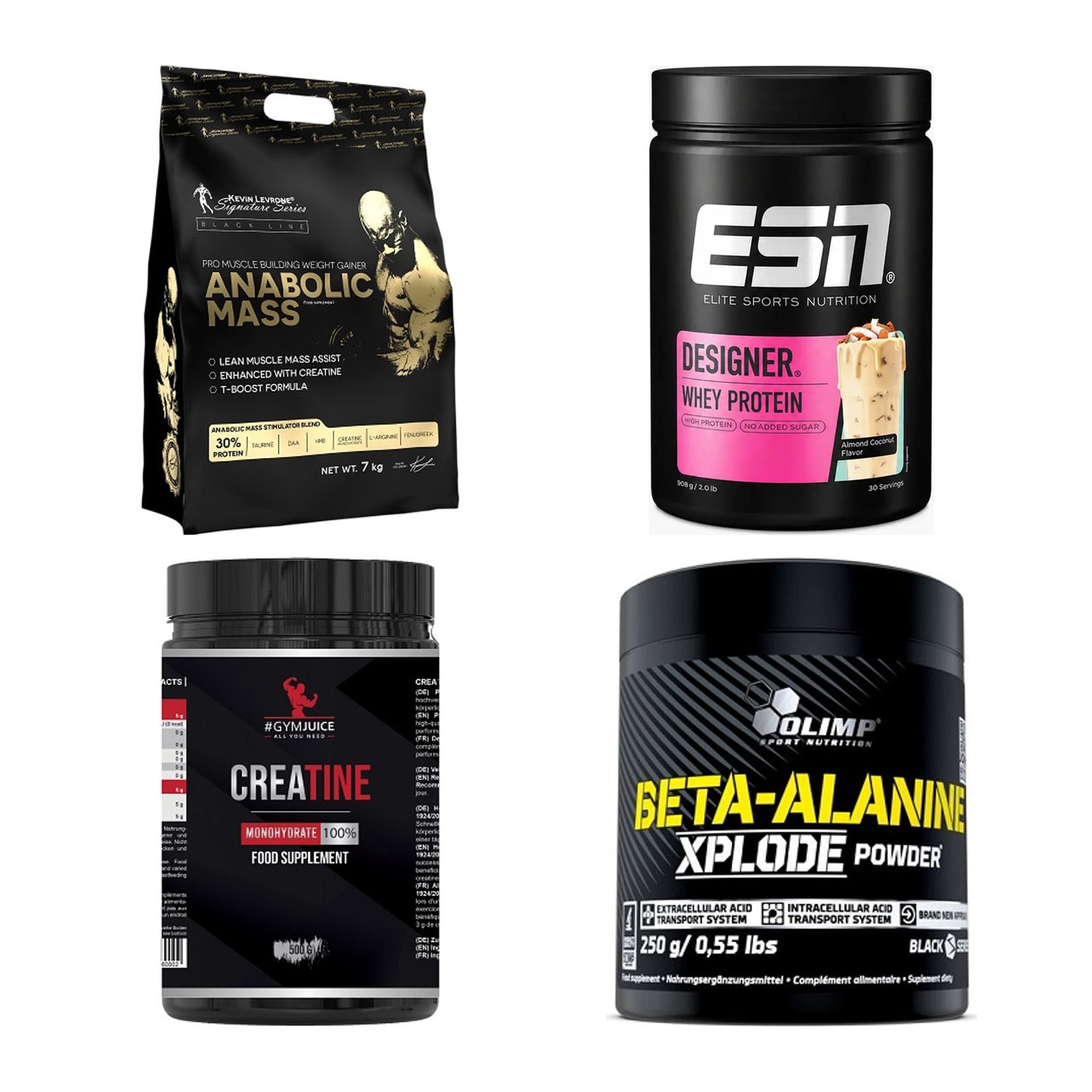Masseaufbau für Fortgeschrittene: Kevin Levrone Anabolic + 3 weitere – alle enthaltenen Artikel
