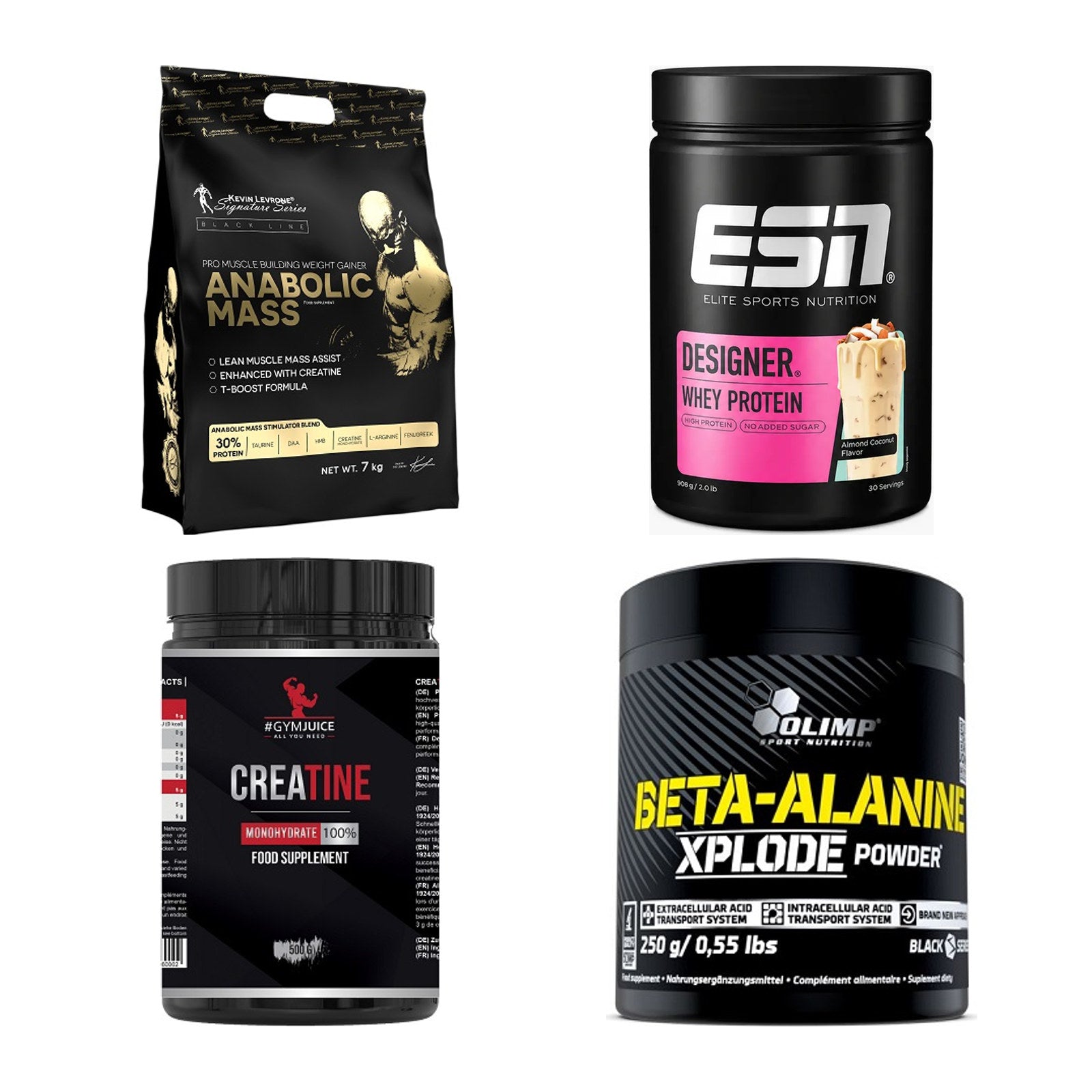 Masseaufbau für Fortgeschrittene: Kevin Levrone Anabolic + 3 weitere – alle enthaltenen Artikel