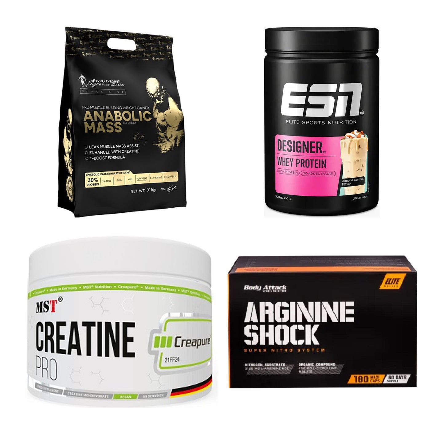 Masseaufbau für Fortgeschrittene: Kevin Levrone Anabolic + 3 weitere – alle enthaltenen Artikel