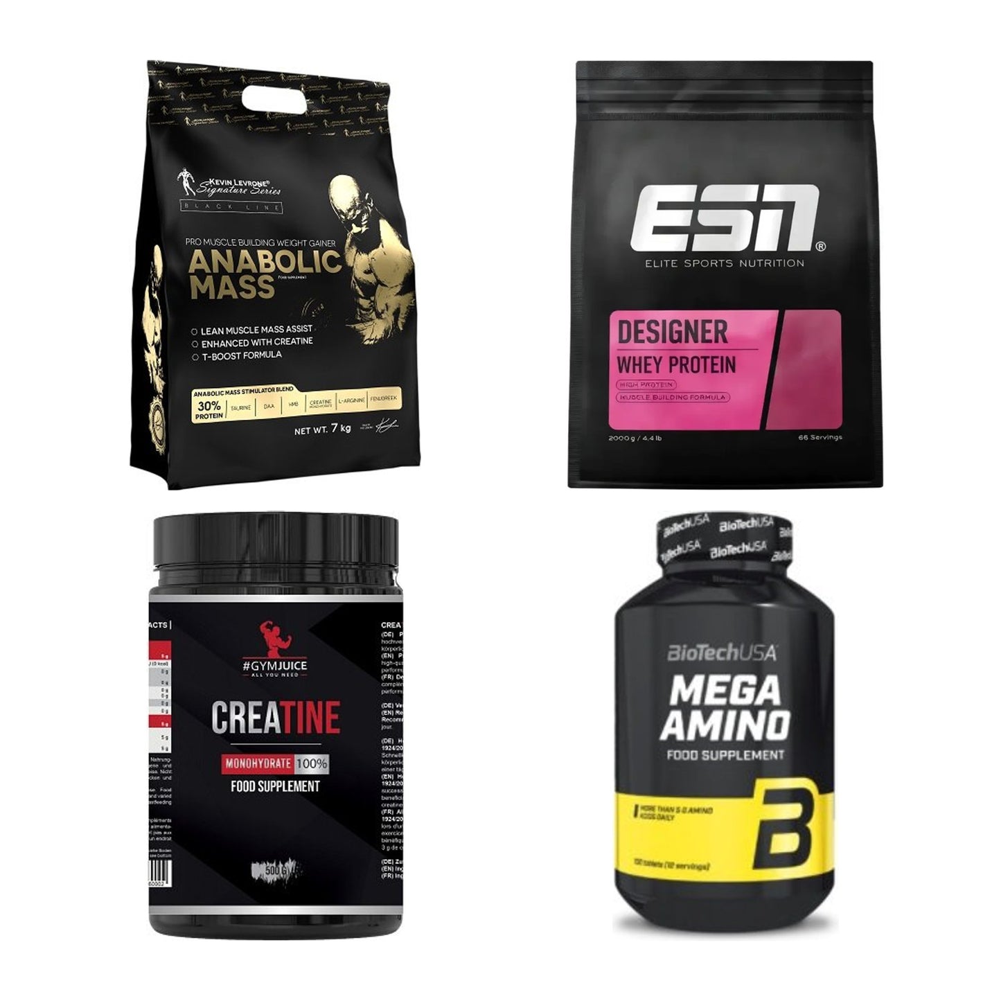 Masseaufbau für Fortgeschrittene: Kevin Levrone Anabolic + 3 weitere – alle enthaltenen Artikel