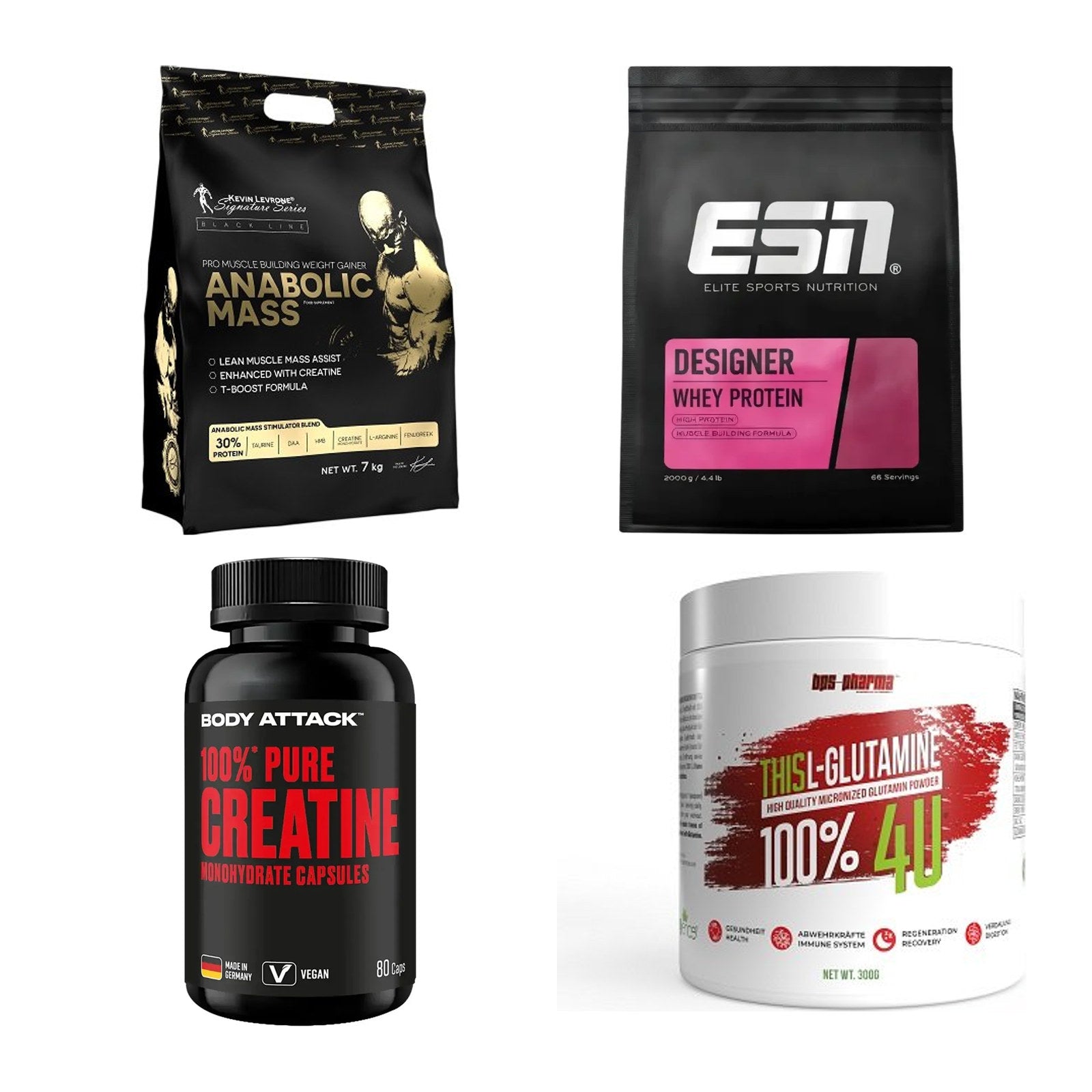 Masseaufbau für Fortgeschrittene: Kevin Levrone Anabolic + 3 weitere – alle enthaltenen Artikel