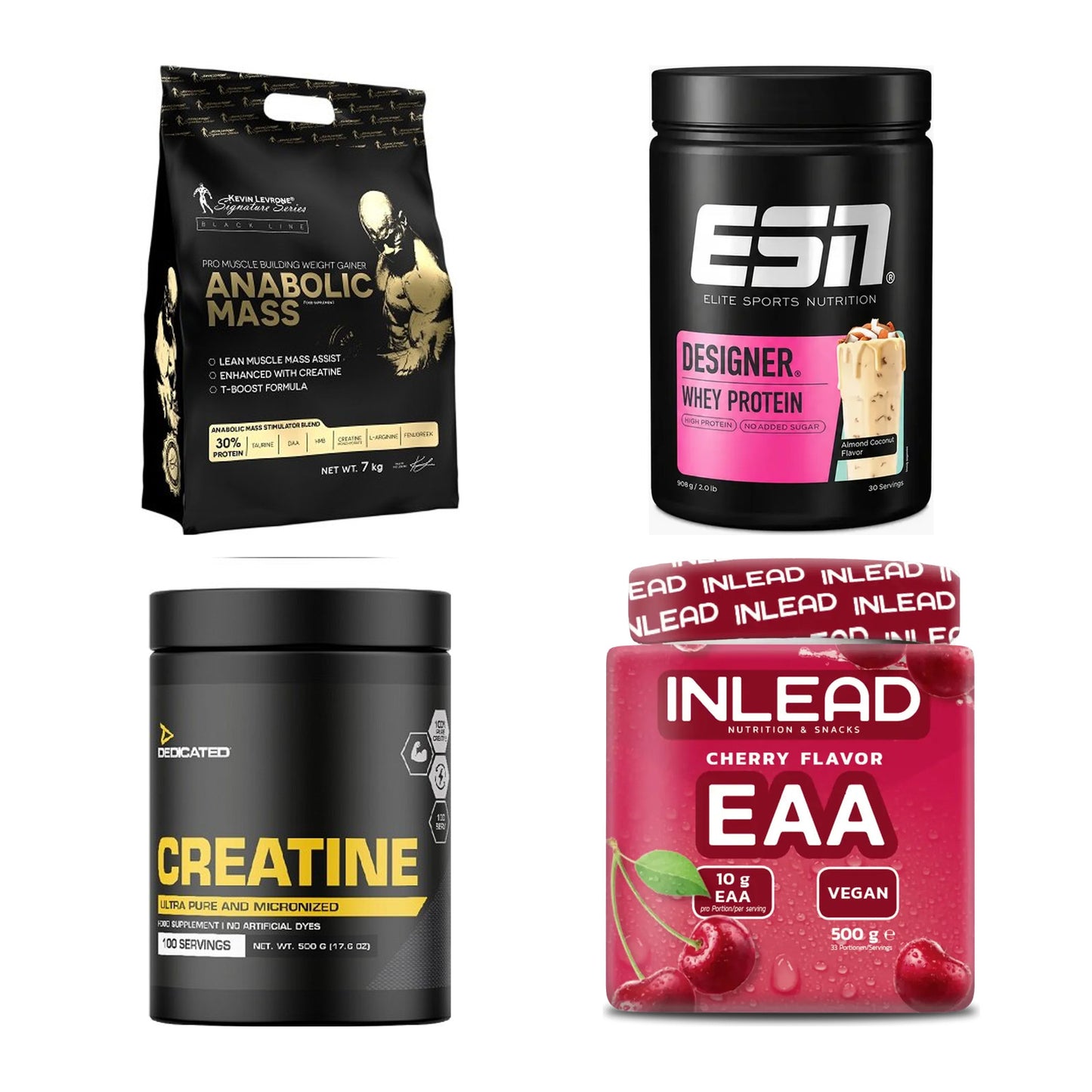 Masseaufbau für Fortgeschrittene: Kevin Levrone Anabolic + 3 weitere – alle enthaltenen Artikel